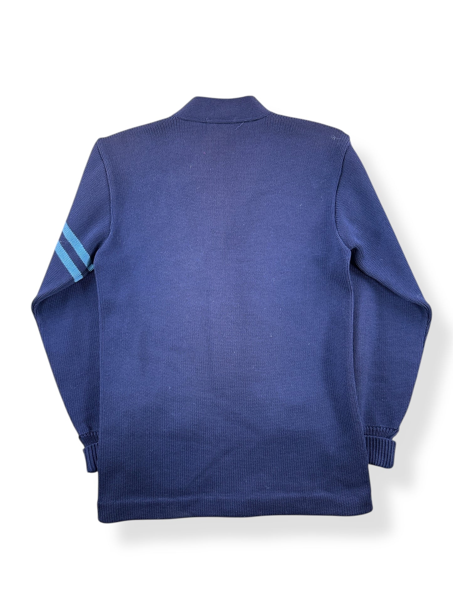 Back of Vintage Albion Knitting Mills Varsity Sweater SZ S