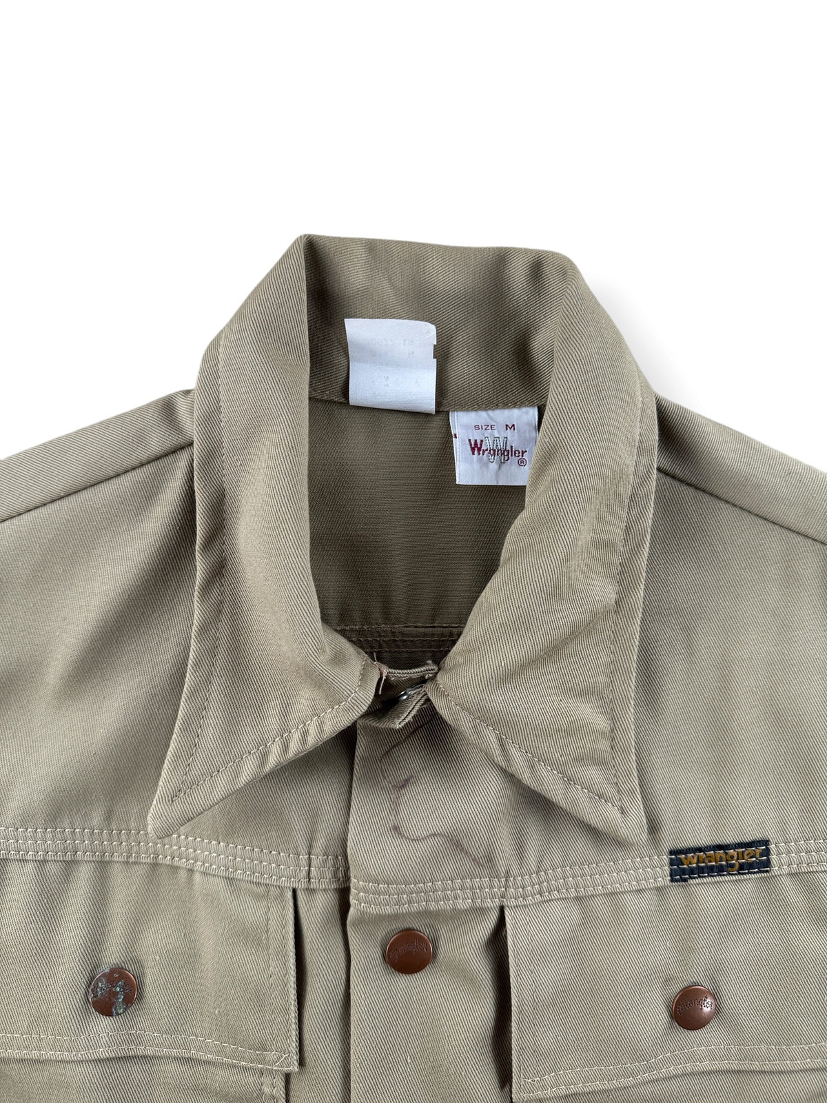 Collar on Vintage NOS Wrangler Safari Jacket SZ M