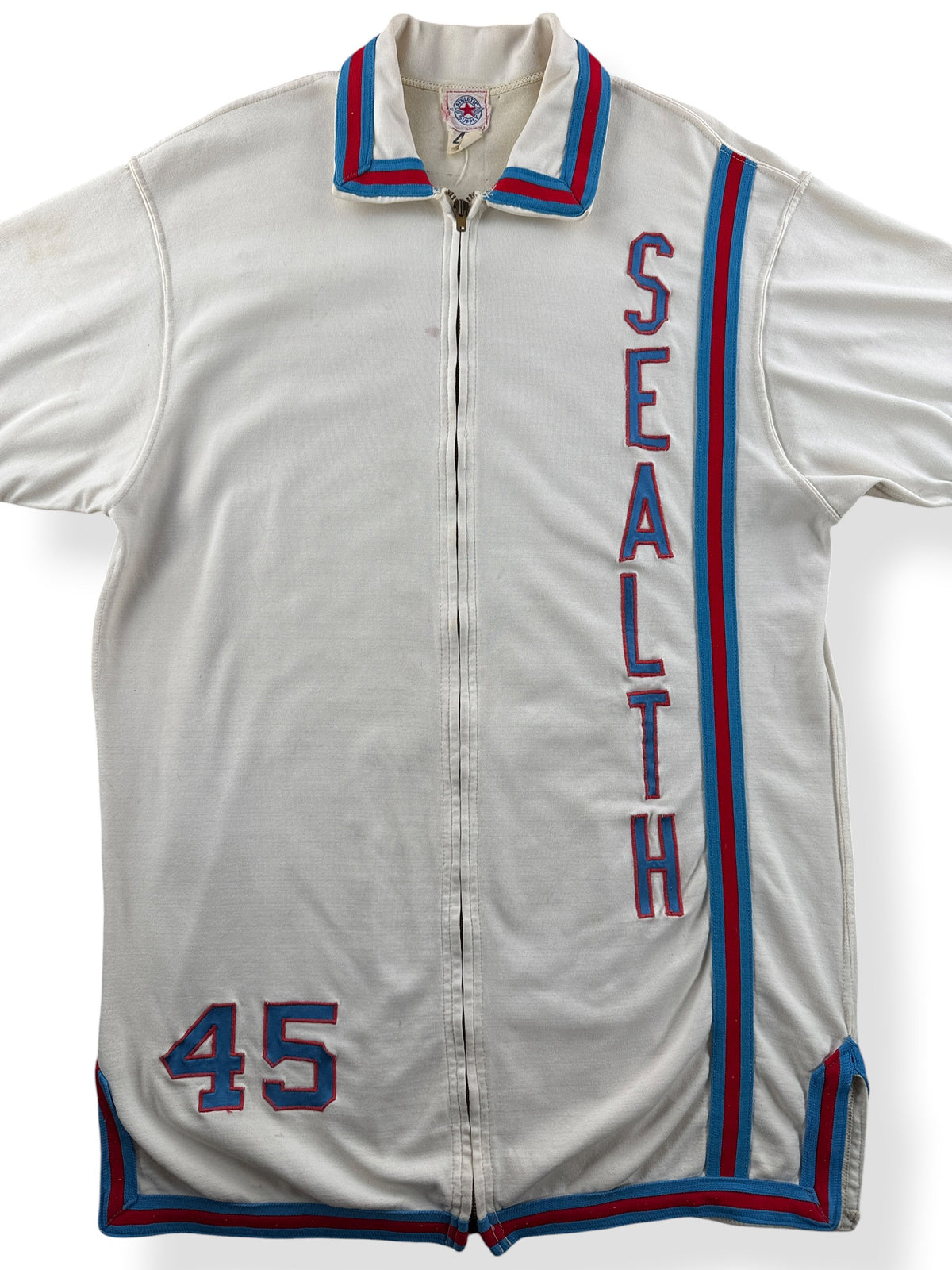 Close-up of Vintage Athletic Supply Sealth Jersey SZ 44
