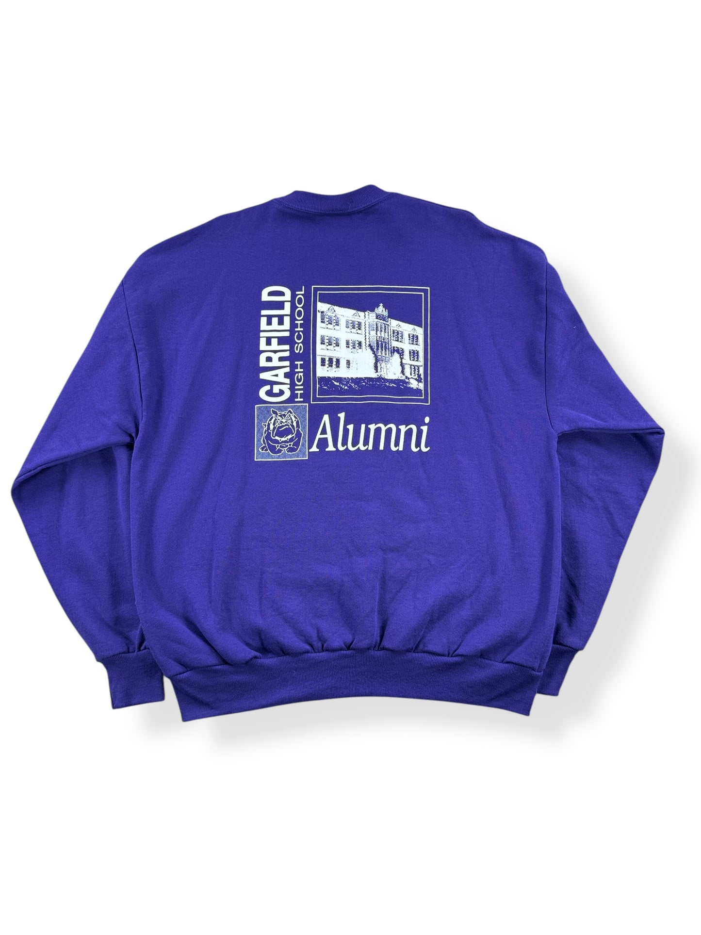 Back of Vintage Garfield High School Alumni Crewneck SZ XL