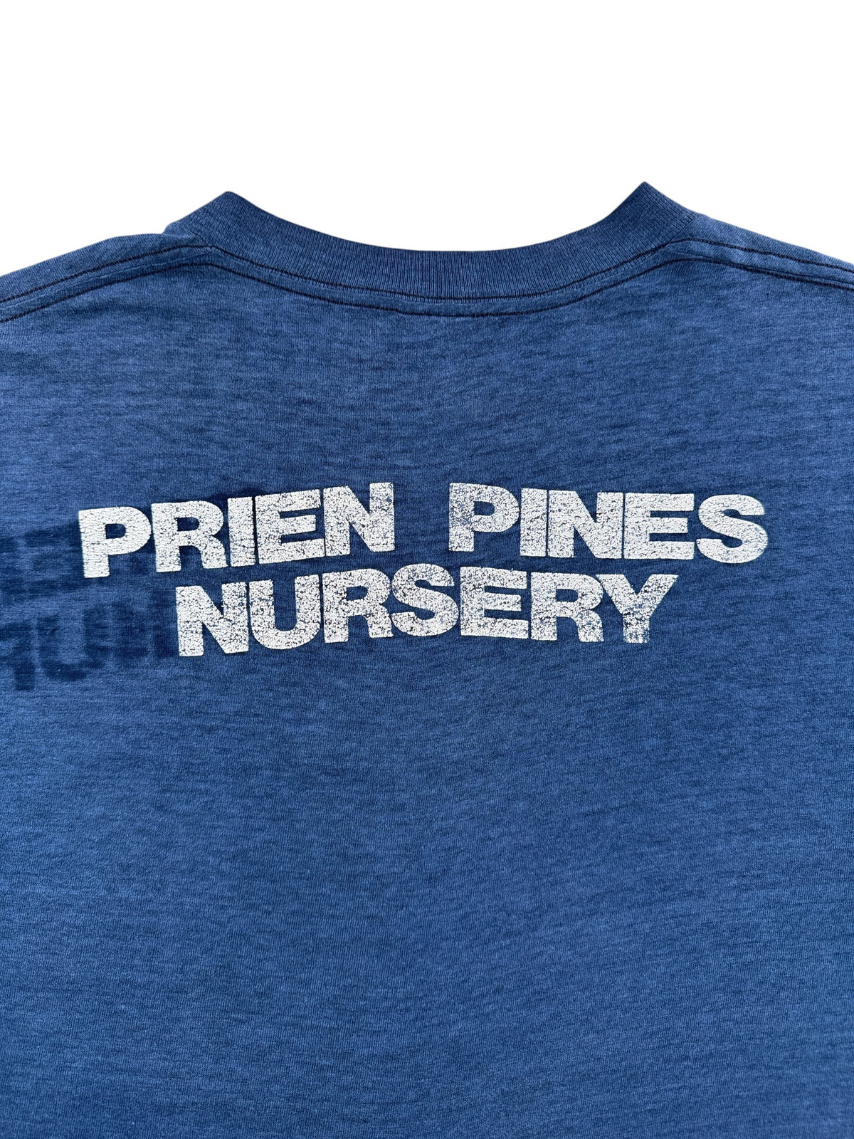 Back graphic on Vintage Faded Prien Pines Nursery Tee SZ L