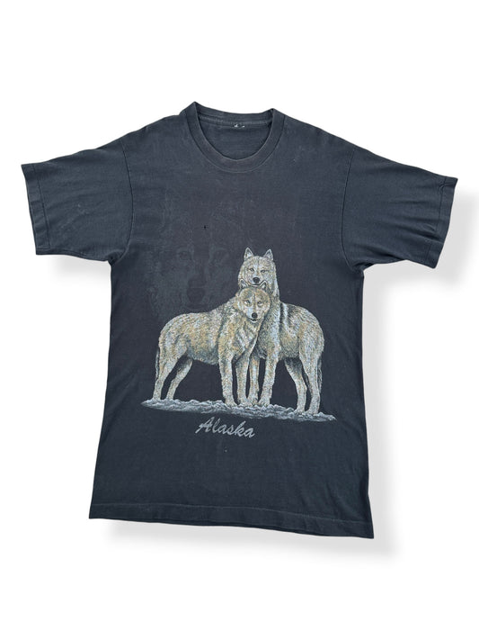 Front of Vintage Alaska Wolf Tee SZ M