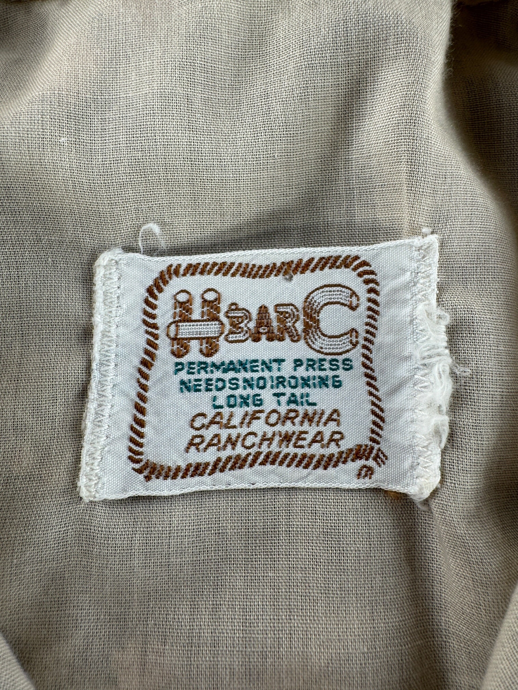 Graphic of Vintage H Bar C Western Pearl Snap SZ M