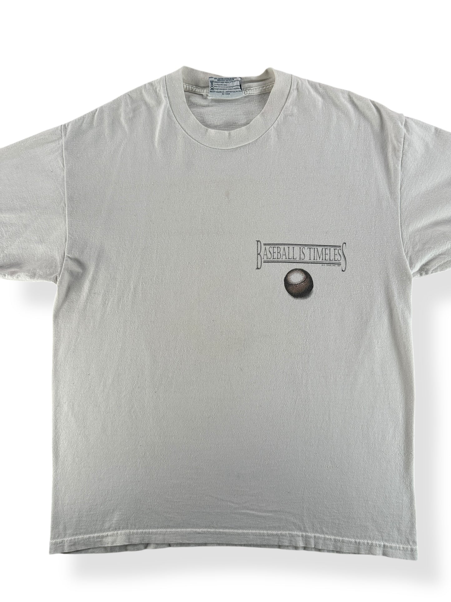 Front Close Up of Vintage Baseball is Timeless Tee SZ L
