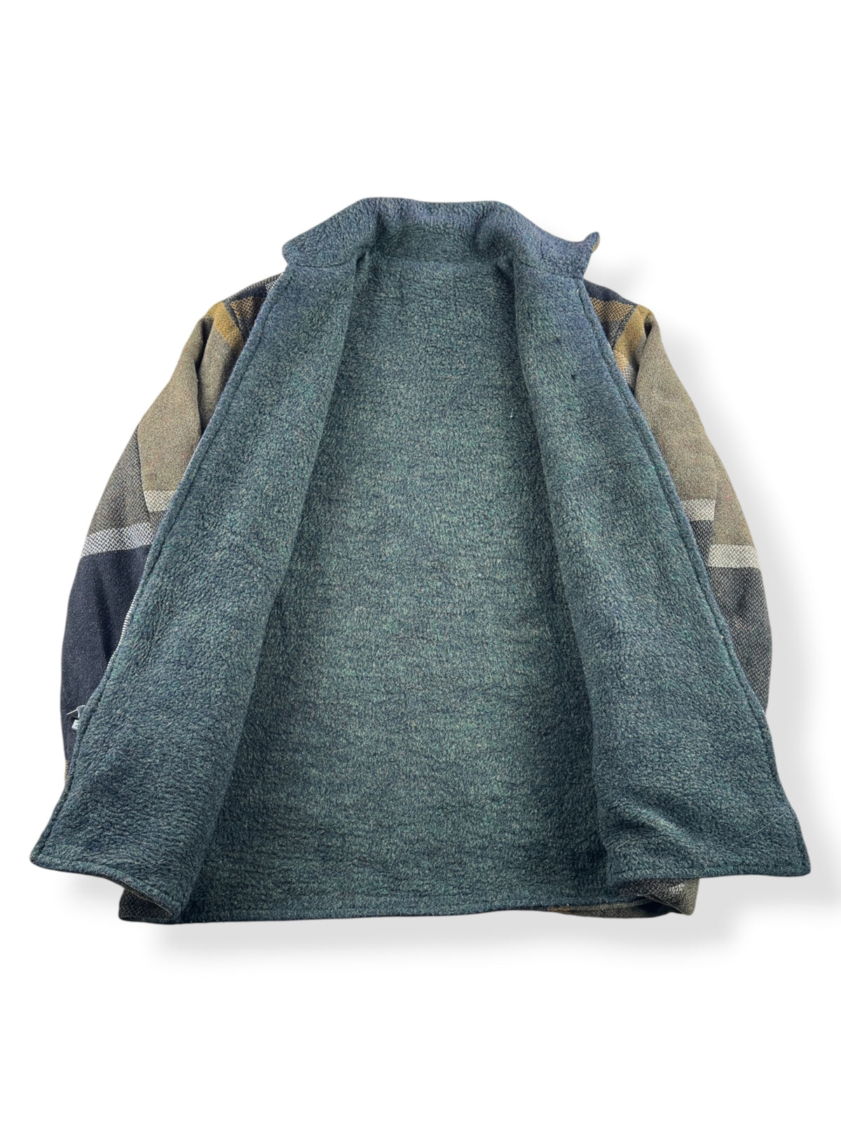 Inside of Vintage 60s/70s Fleece Lined Wool Jacket SZ L