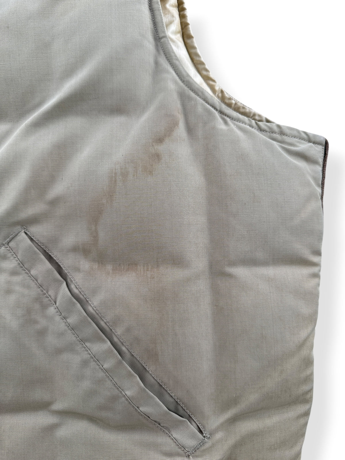 Staining on Vintage Eddie Bauer Sun Down Label Vest SZ 44 AS IS