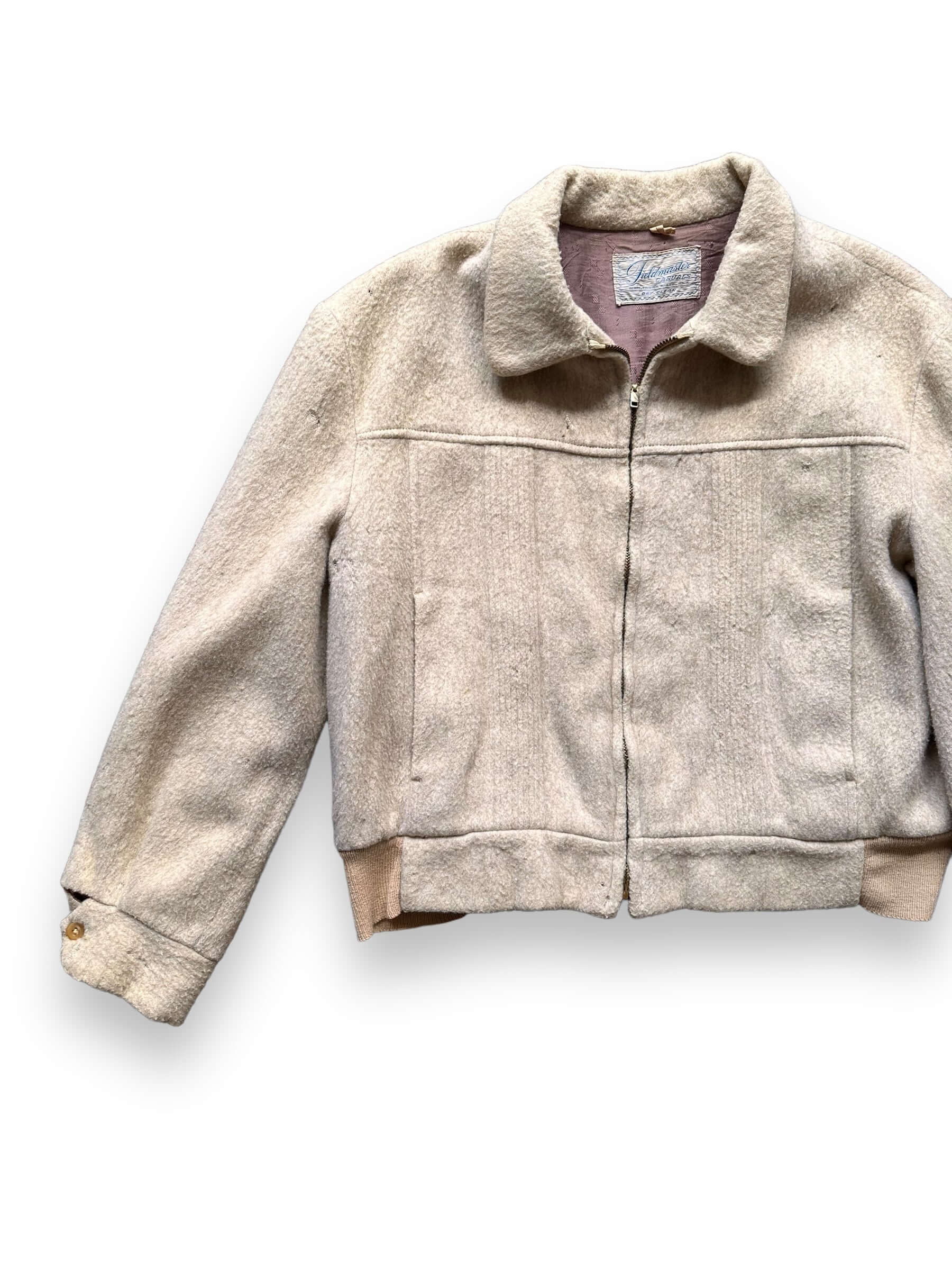 Front Right View of Vintage Fieldmaster Wool Jacket SZ L | Vintage Wool Jacket Seattle  | Seattle Vintage Clothing