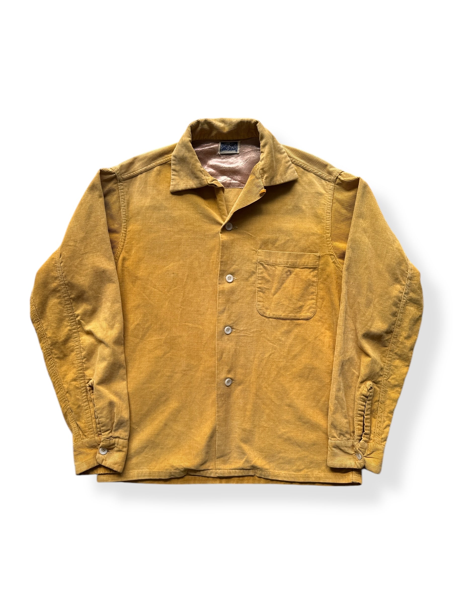 Front of Vintage Silver Star Corduroy Loop Collar SZ M