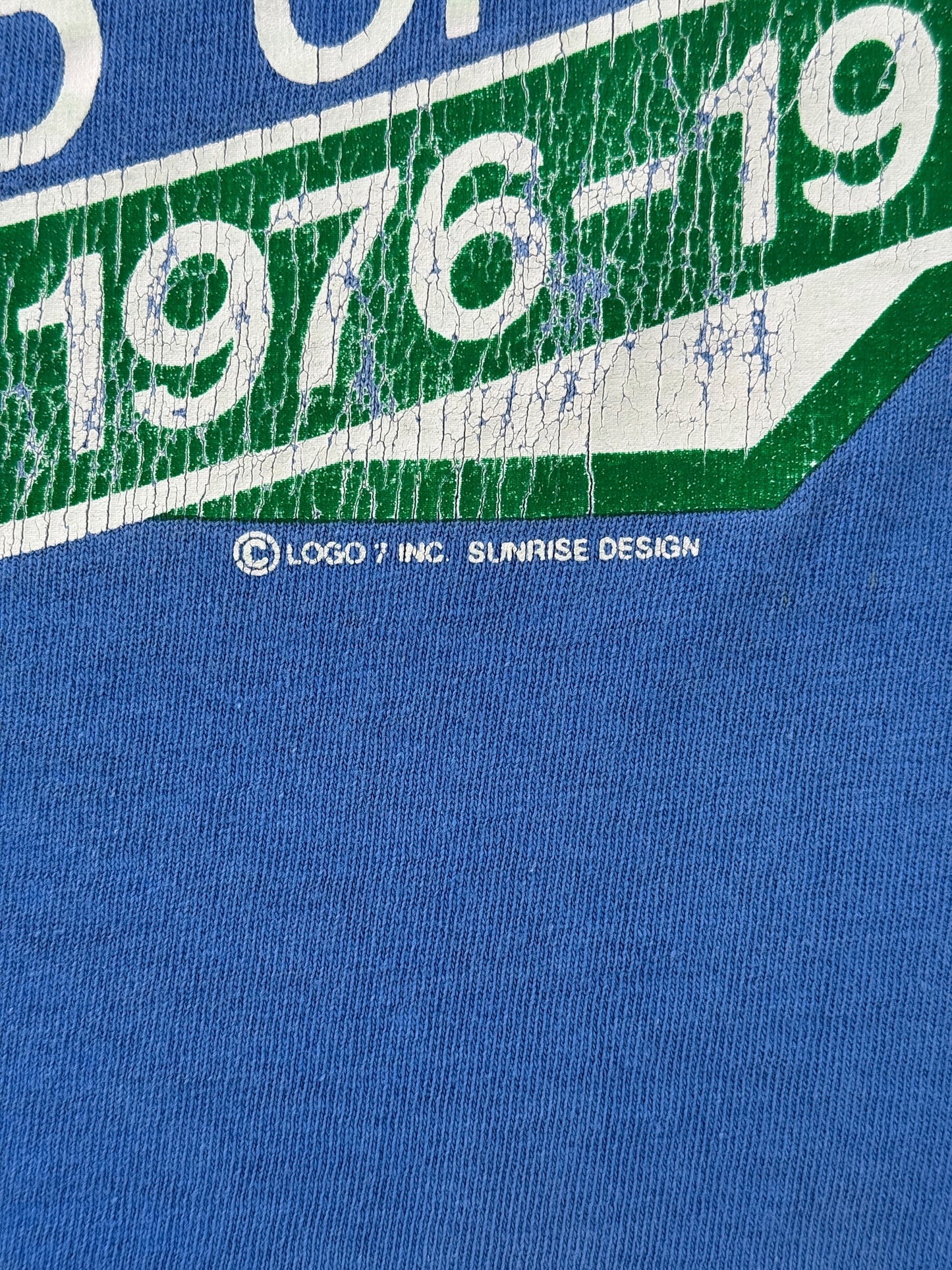 Copyright on Vintage 1989 Seahawks Steve Largent End of An Era Tee SZ M (Fits S)