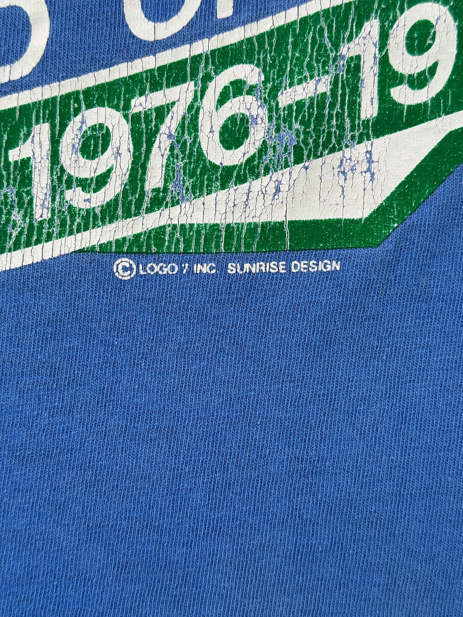 Copyright on Vintage 1989 Seahawks Steve Largent End of An Era Tee SZ M (Fits S)