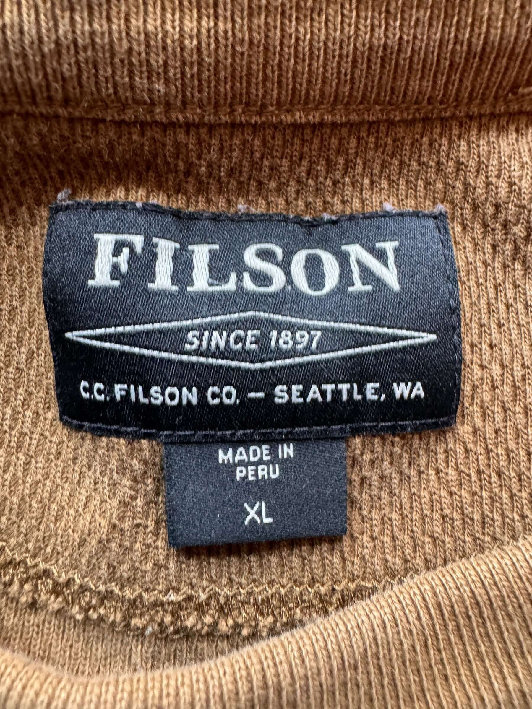 Tag View of Filson Waffle Thermal SZ XL