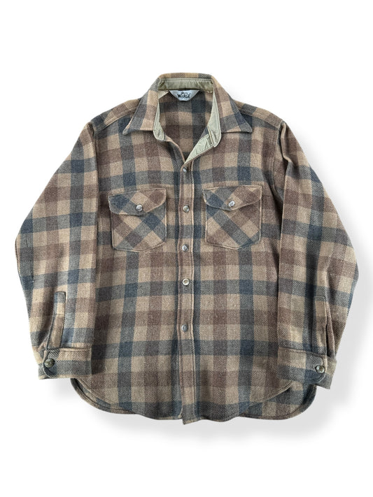 Front of Vintage Beige & Grey Woolrich Flannel SZ M