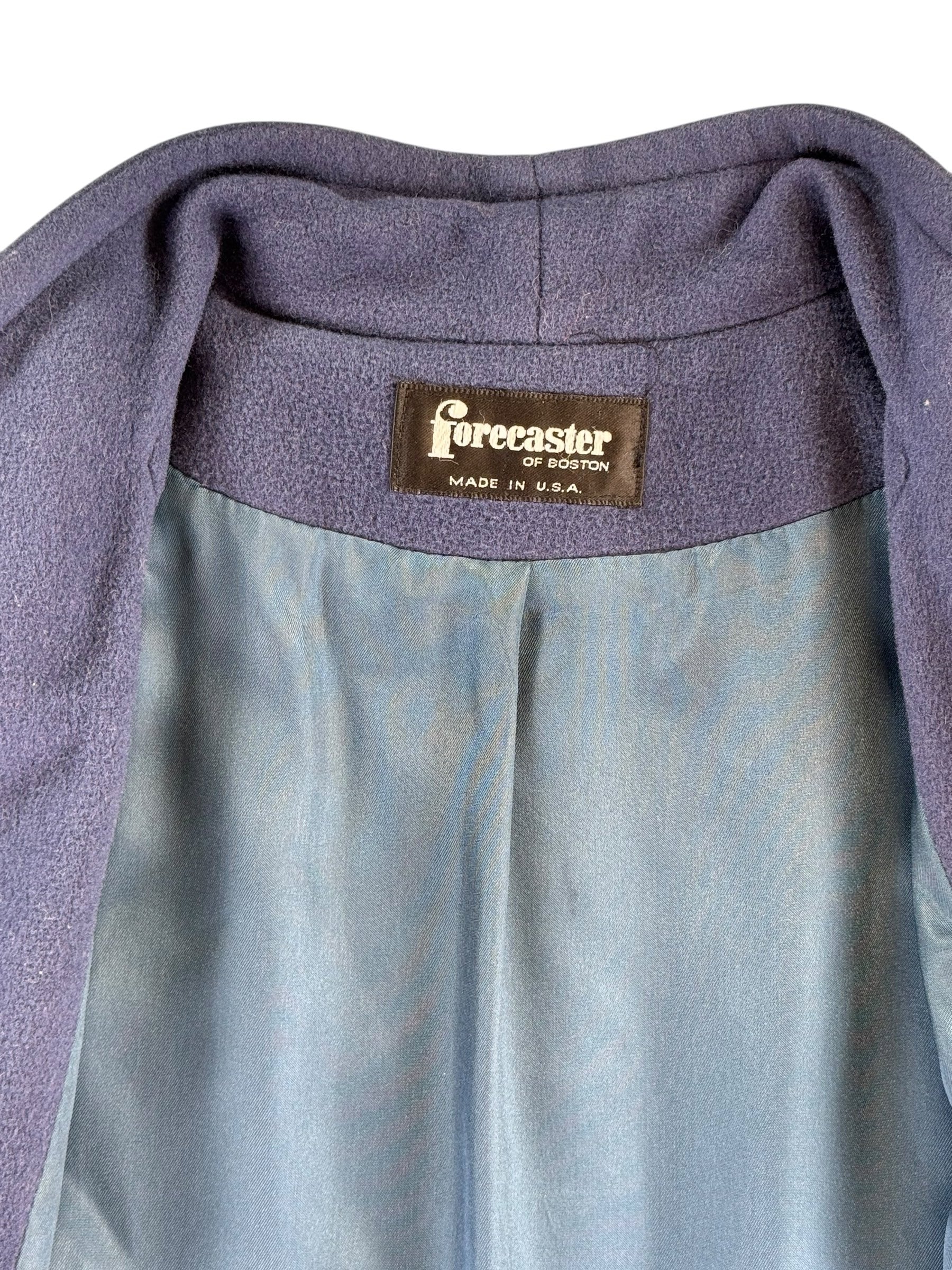 Tag view of 1980s Forecaster Wool Coat M