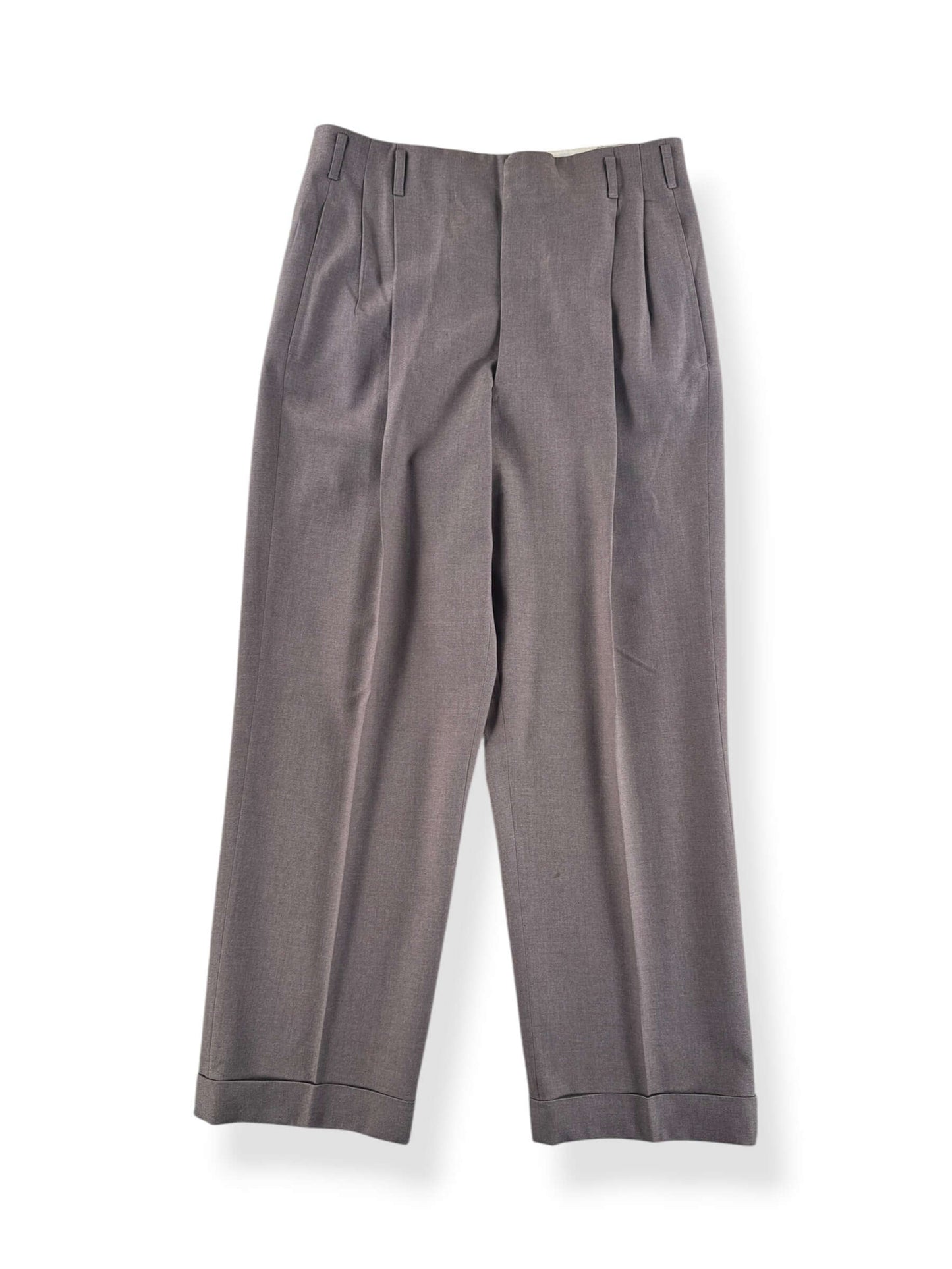 Front of Vintage 40s/50s Drop Loop Gabardine Trousers W32