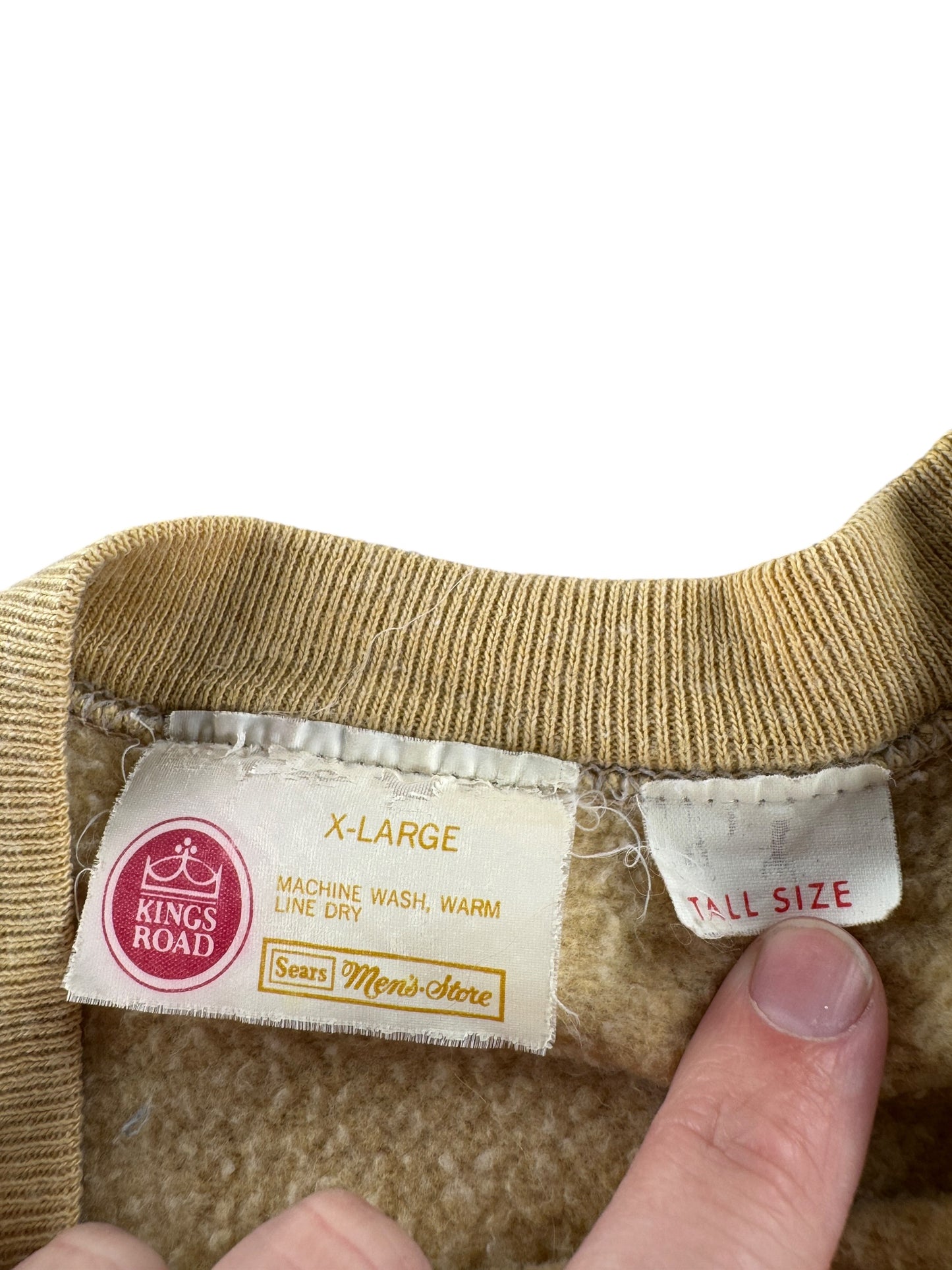 Tag on Vintage Kingsroad Blank Beige Crewneck SZ XL (Fits M)