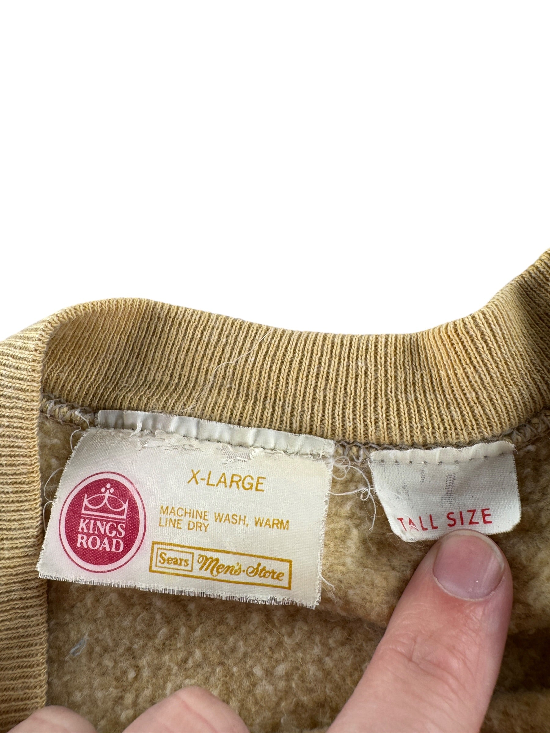 Tag on Vintage Kingsroad Blank Beige Crewneck SZ XL (Fits M)