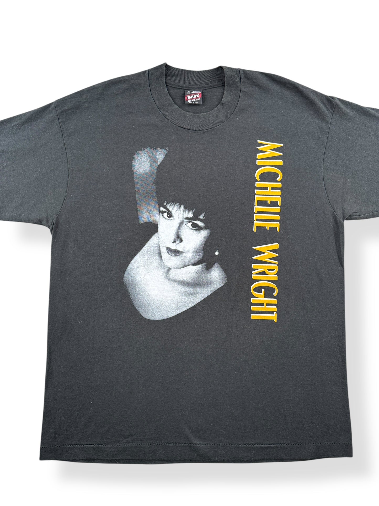 Front Close Up of Vintage Michelle Wright '93 Tour Tee SZ XL