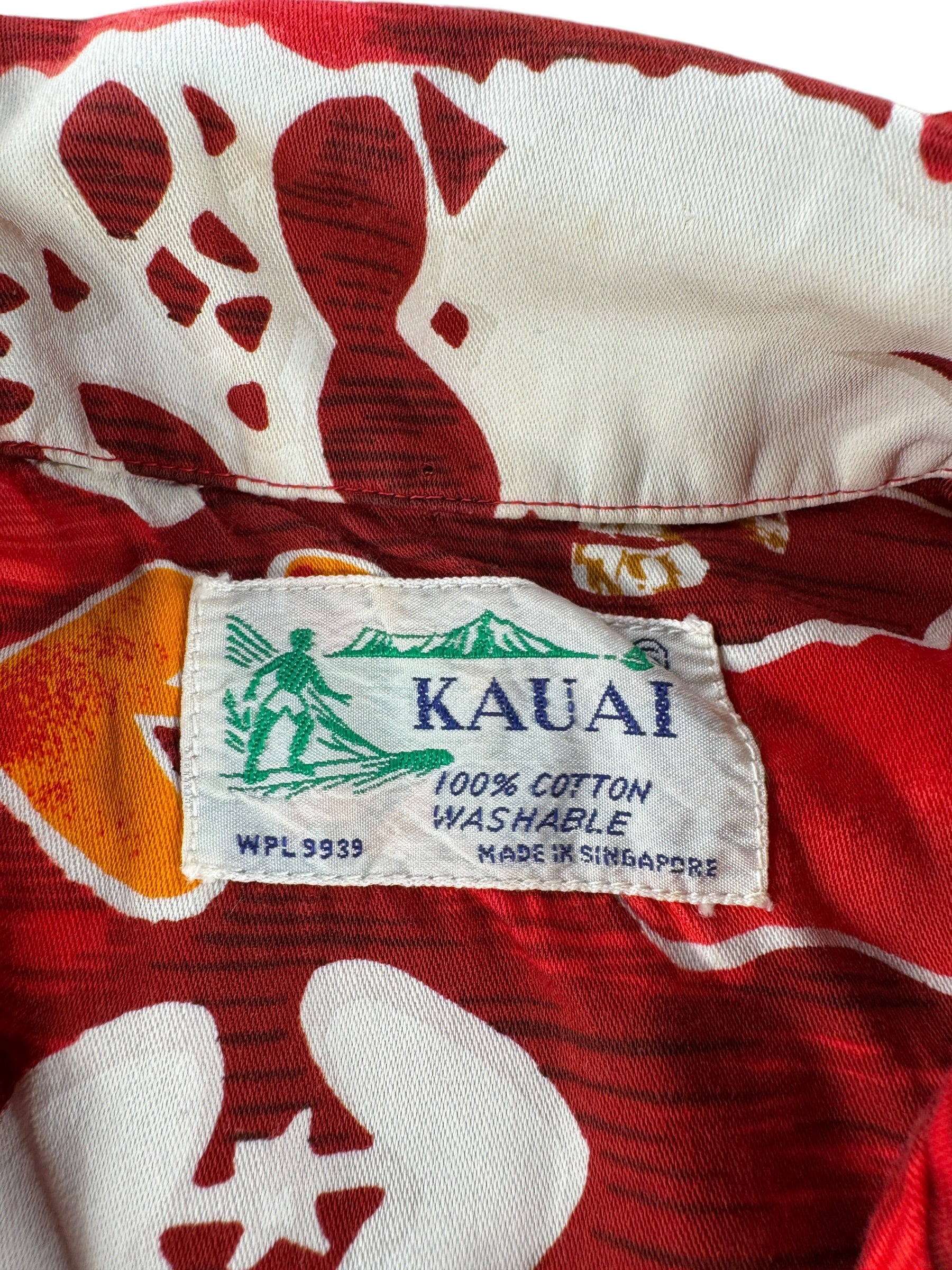 Tag on Vintage Kauai Aloha Shirt SZ S