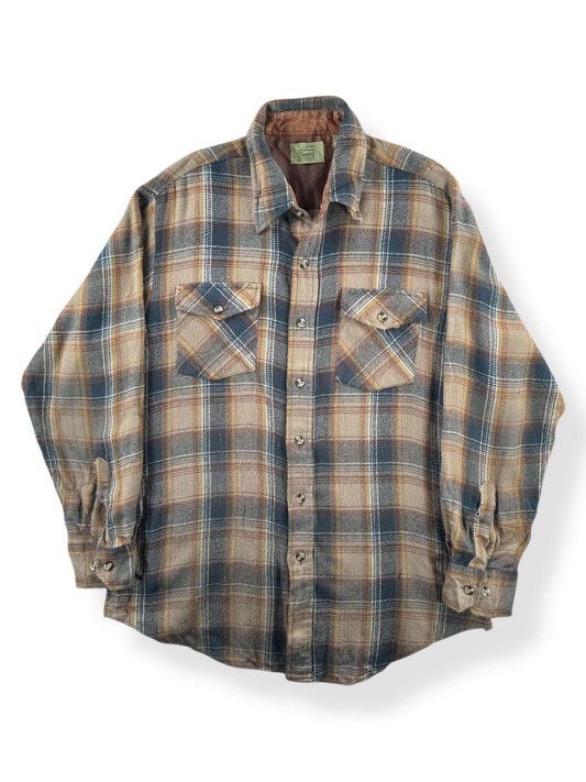 Front of Vintage Sears Acrylic Flannel SZ L