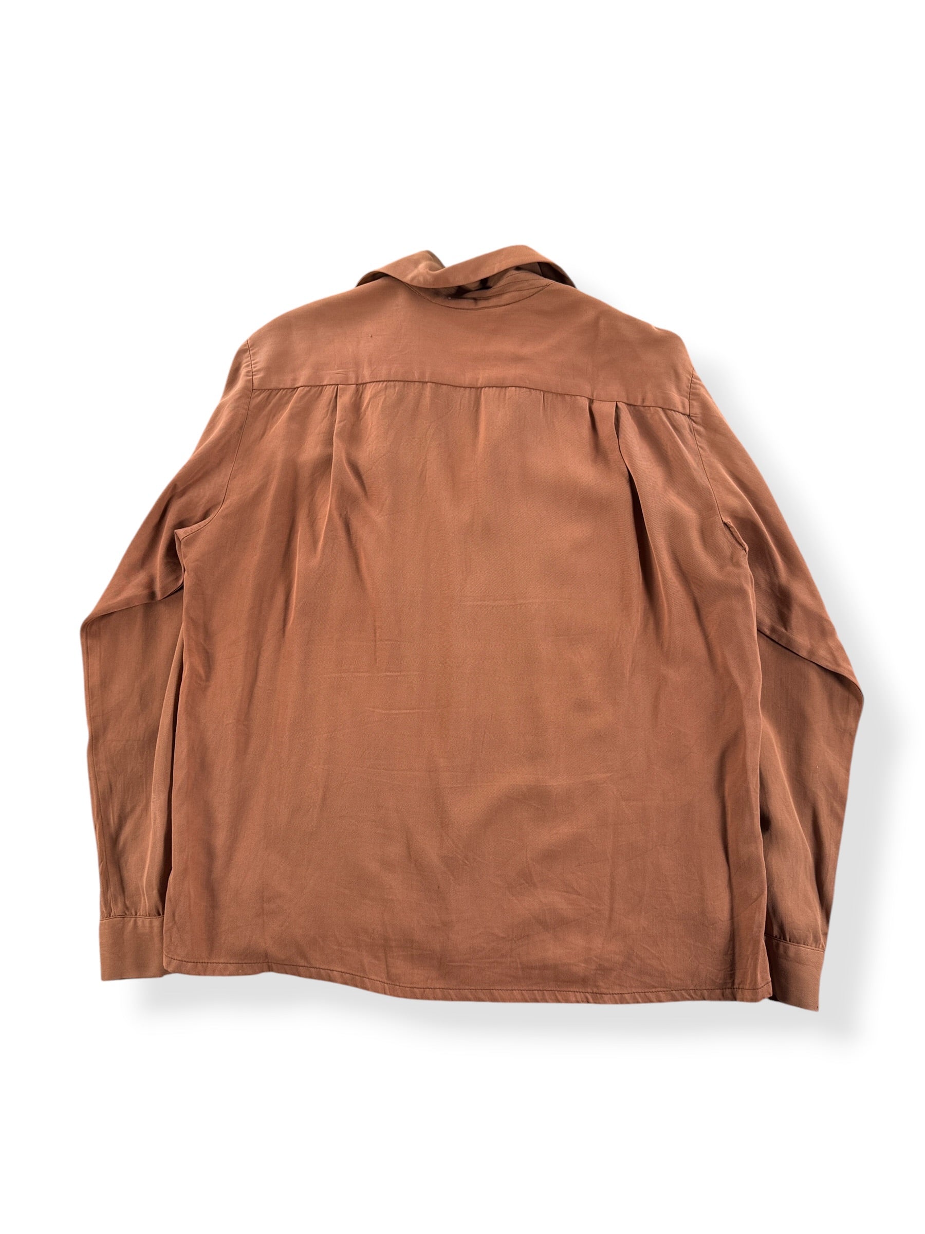 Back of Vintage Doreme of Seattle Rayon Loop Collar Shirt SZ M