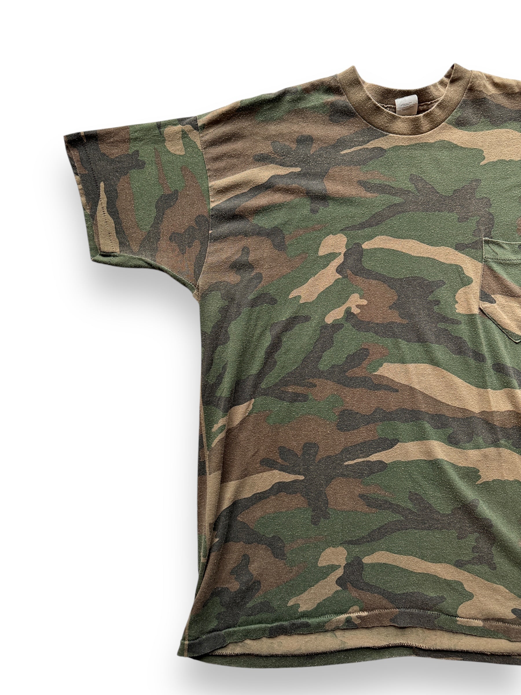 front right of Vintage Pocket Camo Tee SZ L