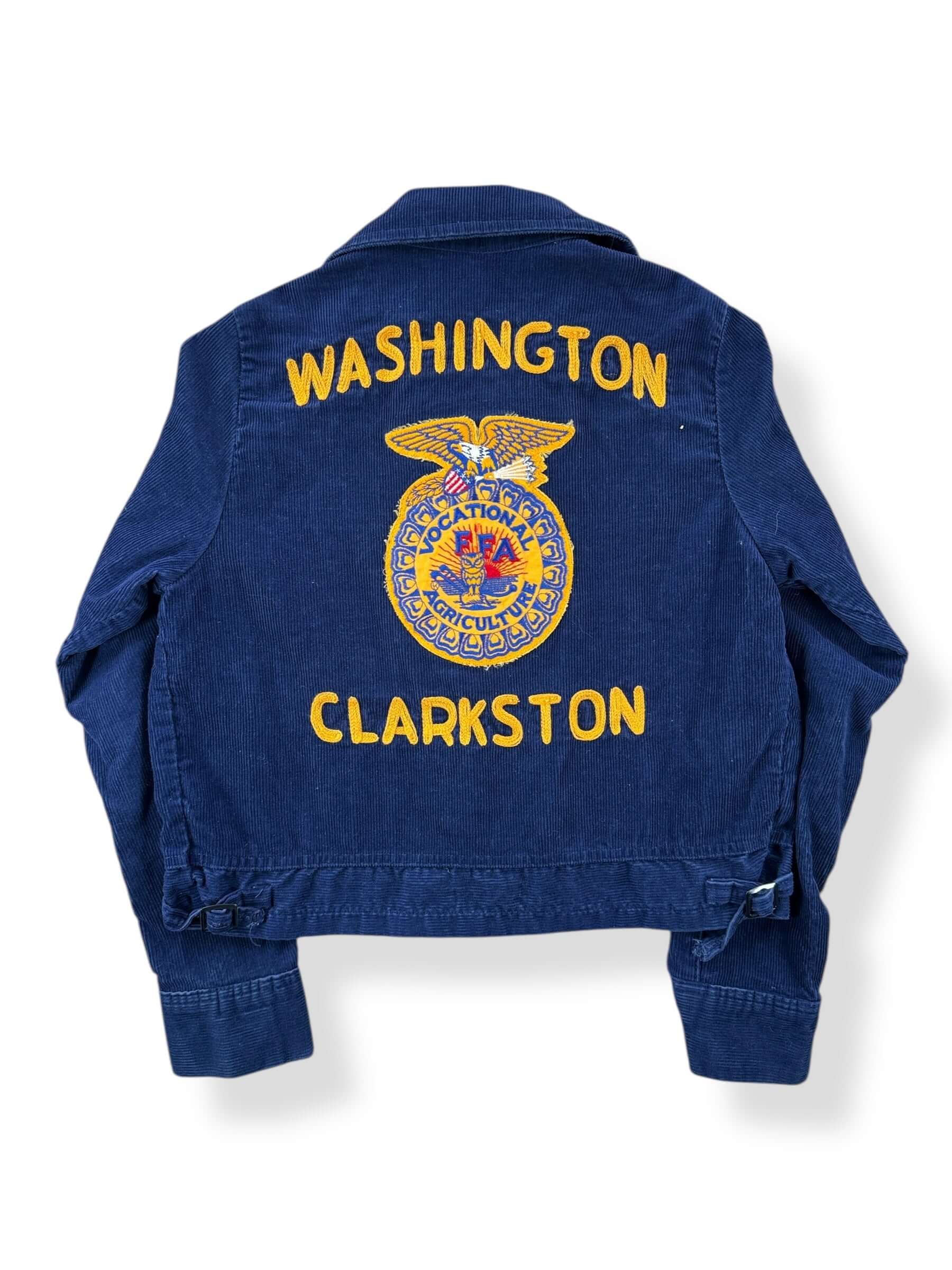 Back of Vintage 80s Washington FFA Jacket SZ 40