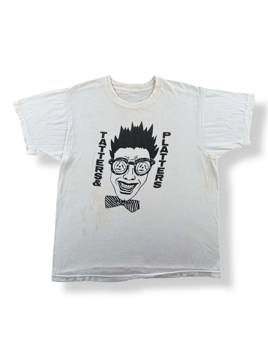 Front of Vintage Tatters & Platters Record Store Tee SZ L