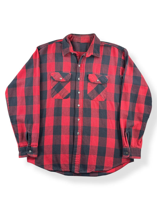 Front of Vintage Red and Black Cotton Flannel SZ XL