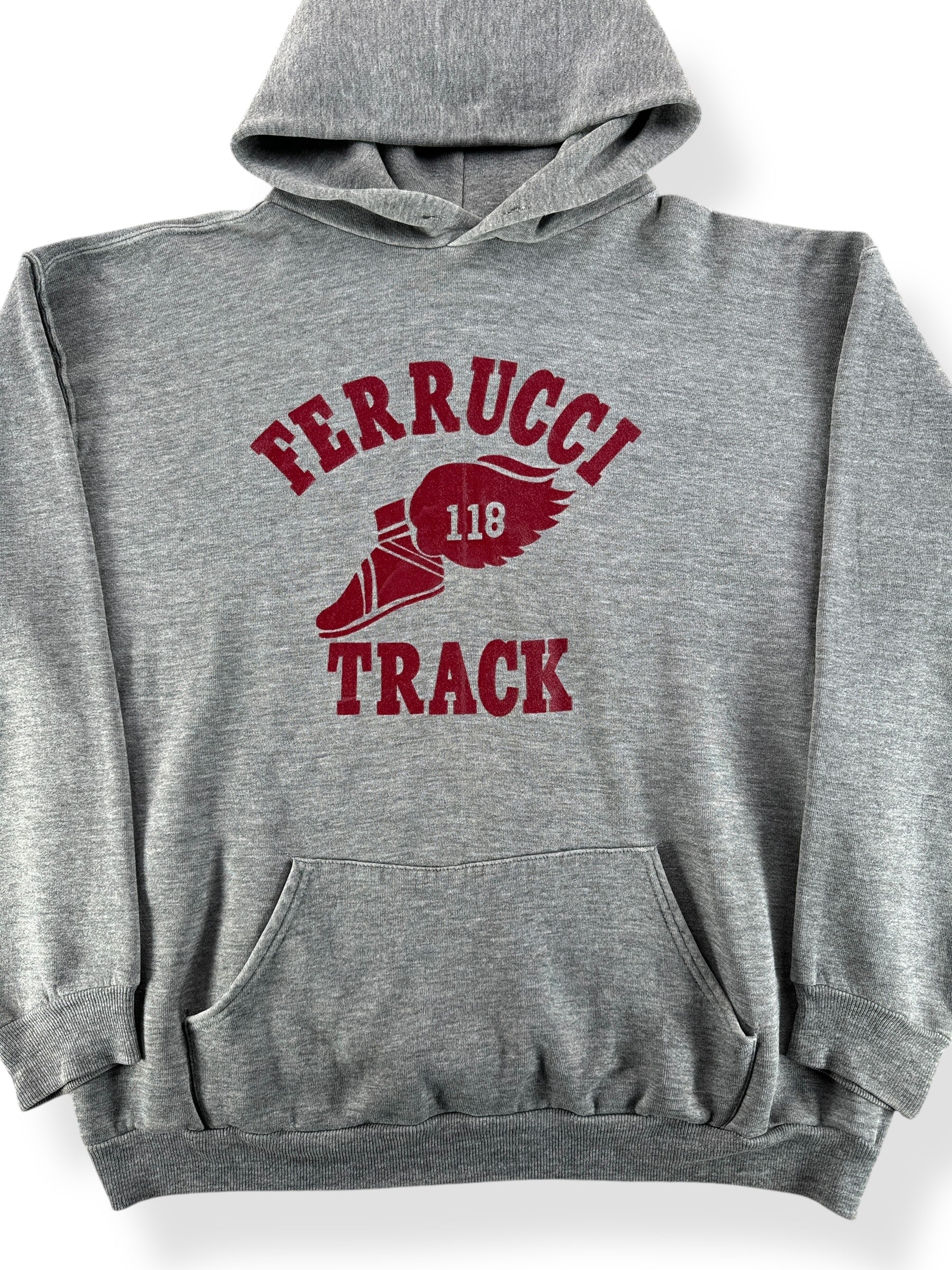 Front Close Up of Vintage Ferruci Track Hoodie SZ XL