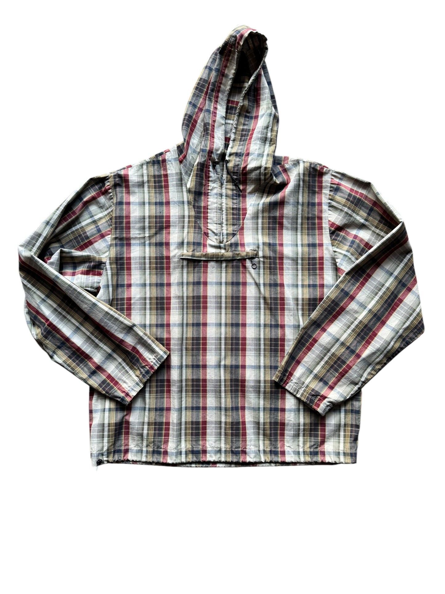 Front view of 1960s Plaid Anorak M