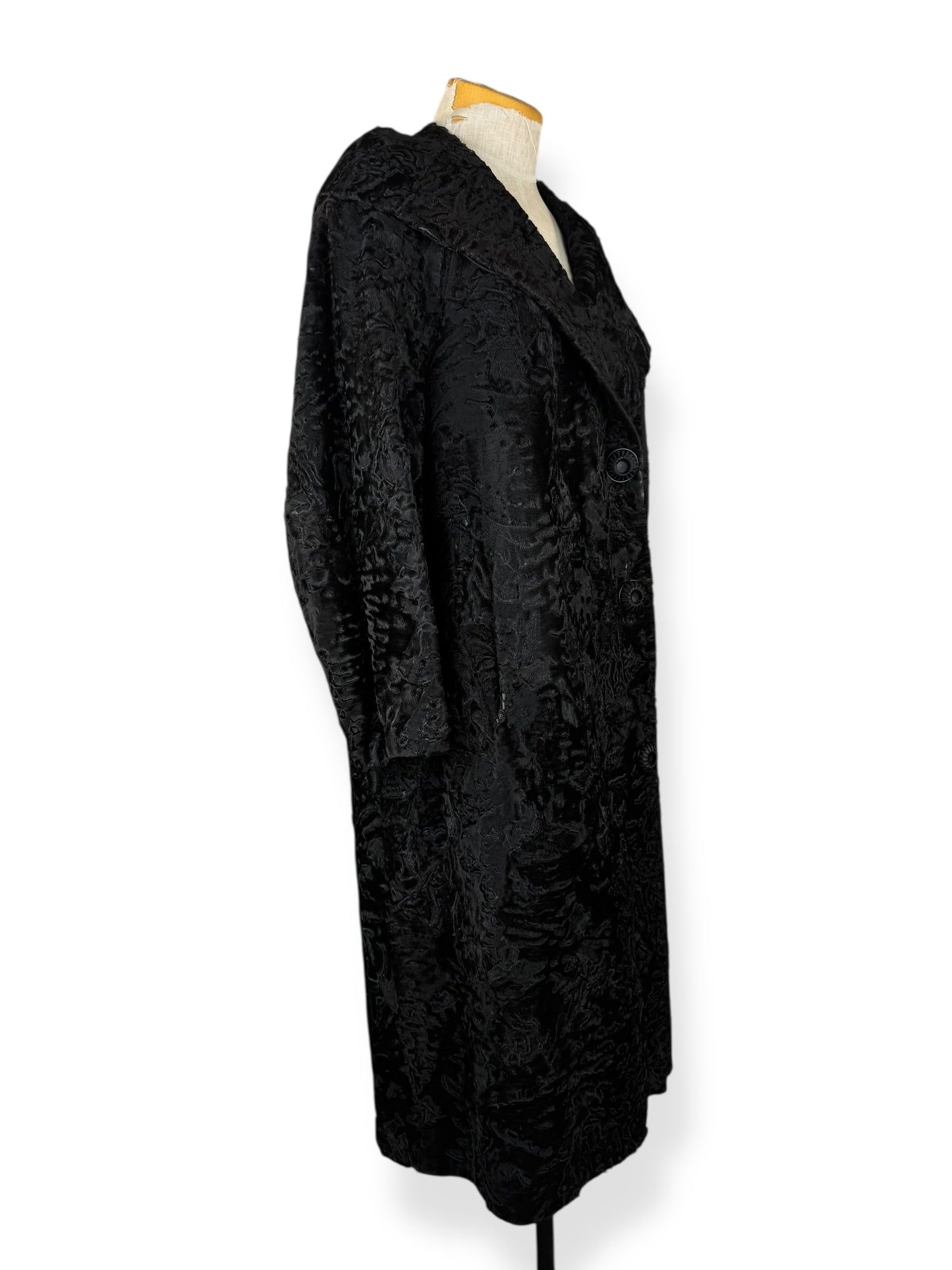 1950s J. Braham Lamb's Fur Coat L-XL