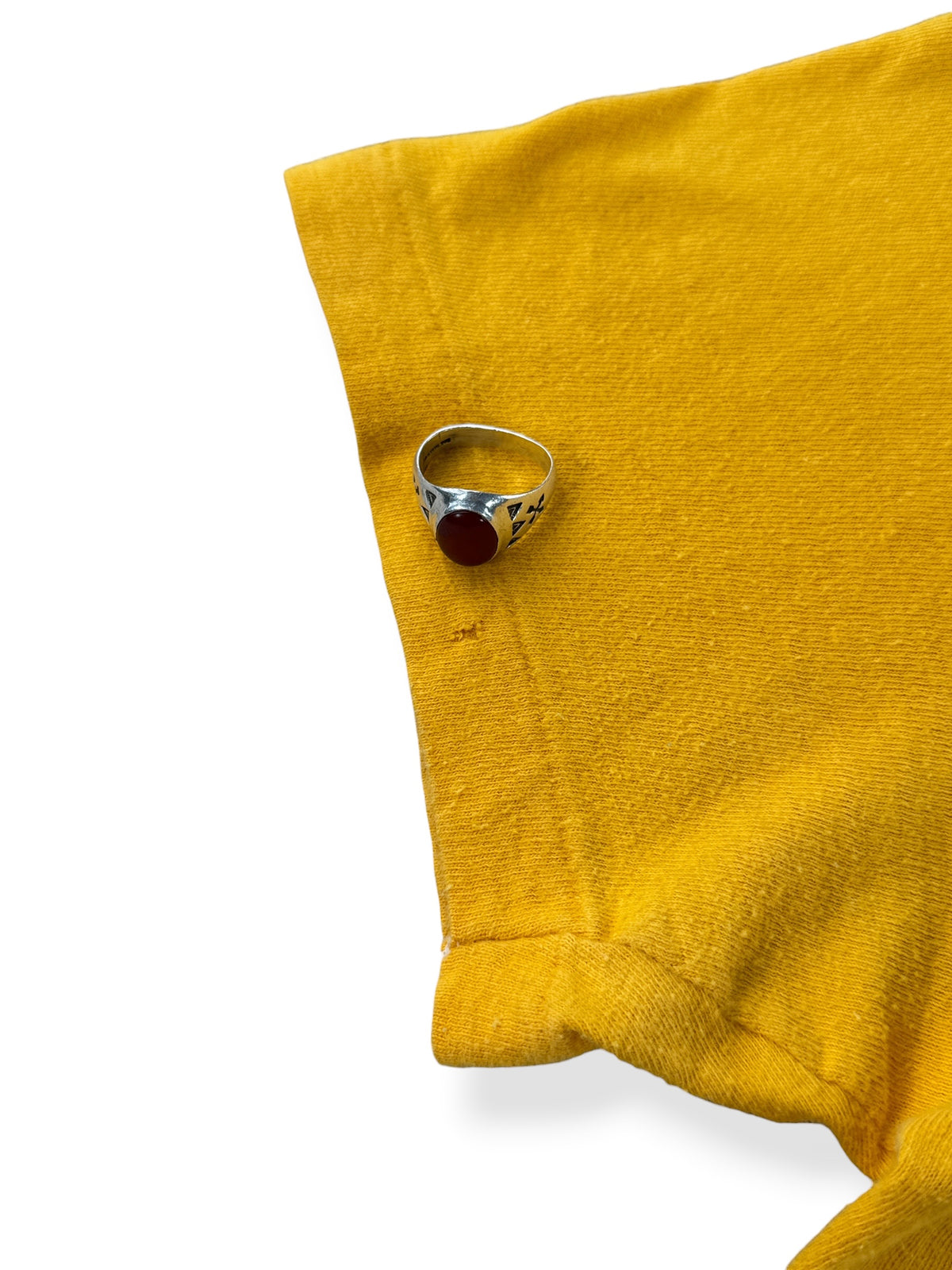 Small hole on sleeve of Vintage 1980 Racing Tee SZ M (Fits S)