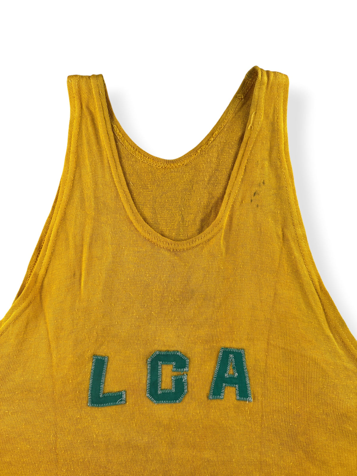 Collar on Vintage 1950s Wilson LCA Tank Top SZ 42 (Fits M)