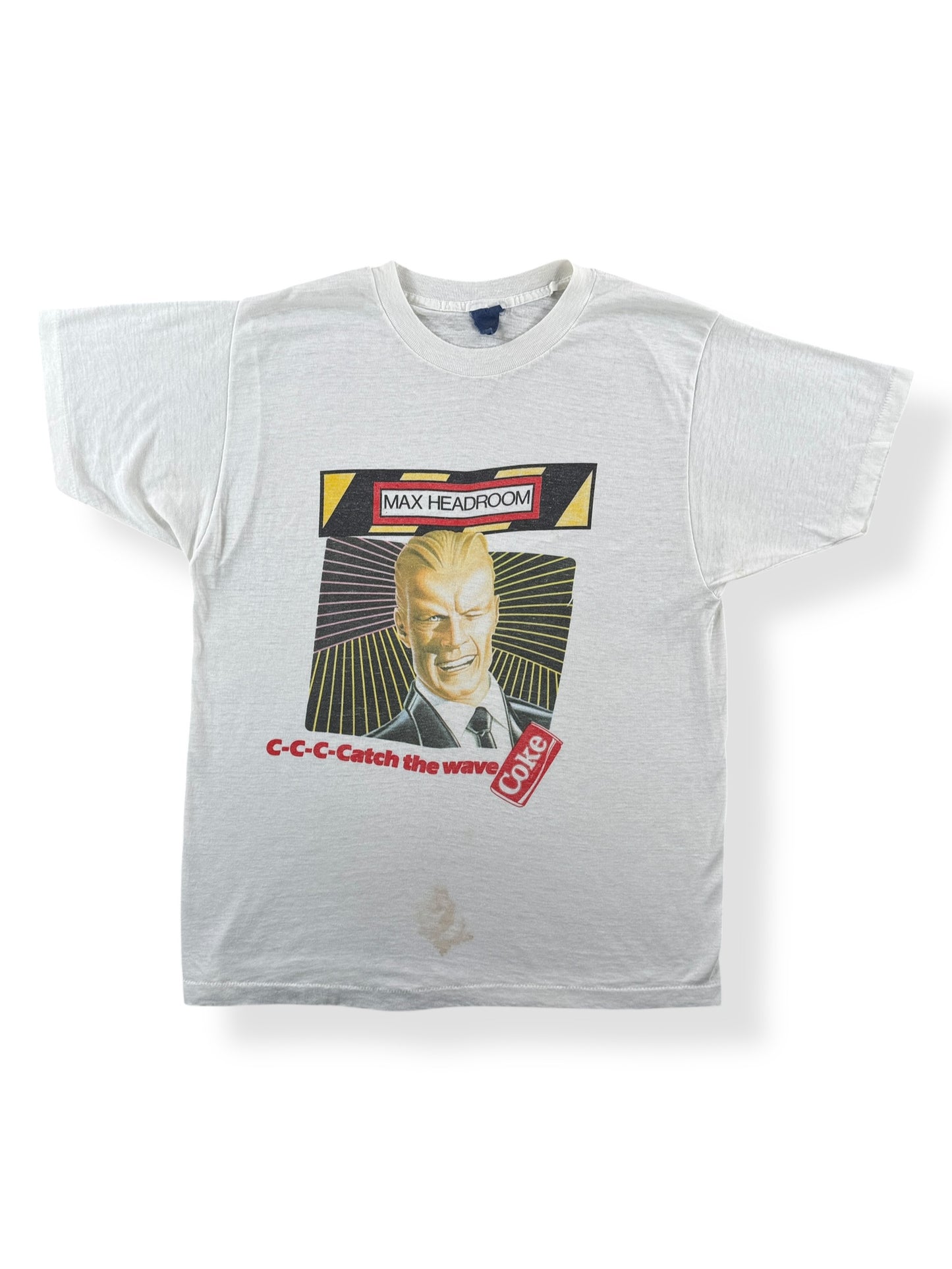 Front of Vintage Max Headroom Coke Tee SZ M