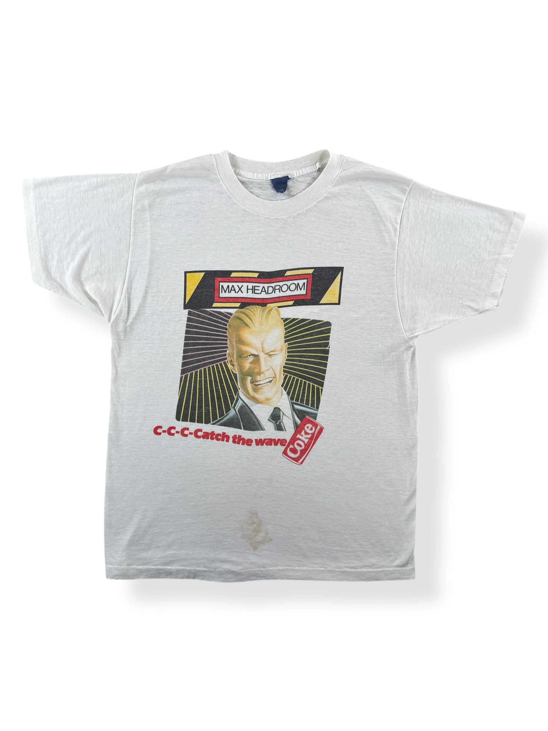 Front of Vintage Max Headroom Coke Tee SZ M