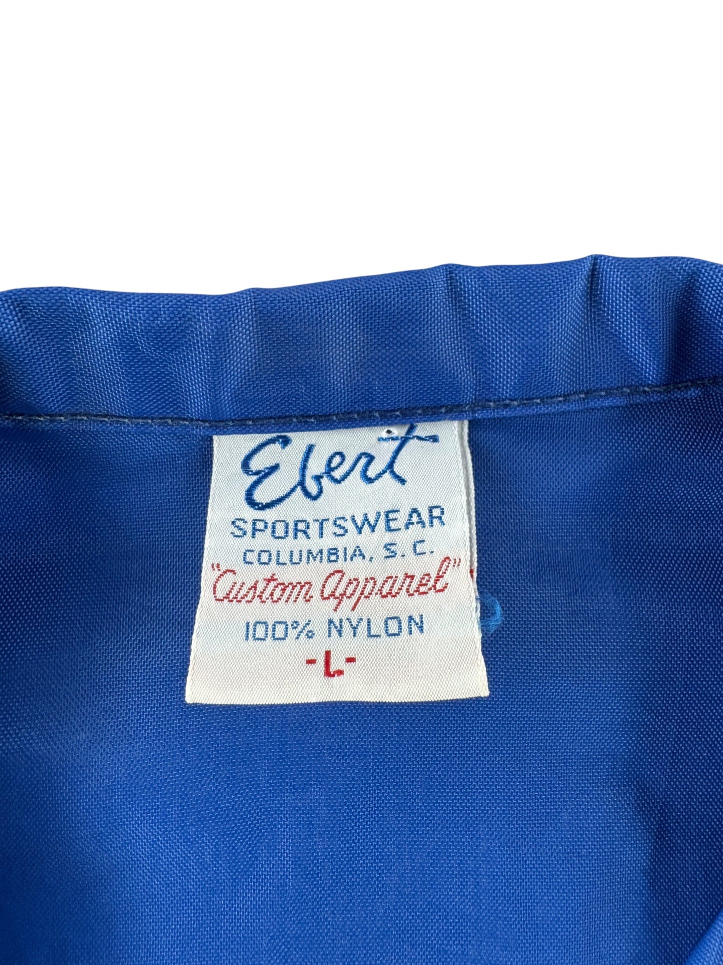 Label on Vintage Plymouth Windbreaker SZ L