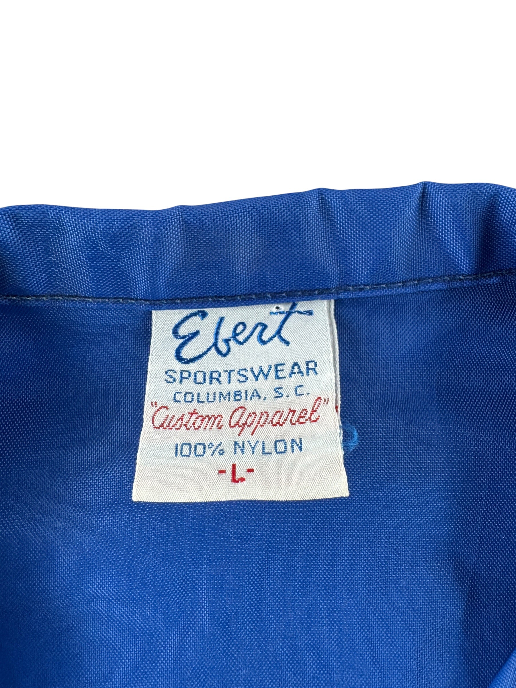 Label on Vintage Plymouth Windbreaker SZ L