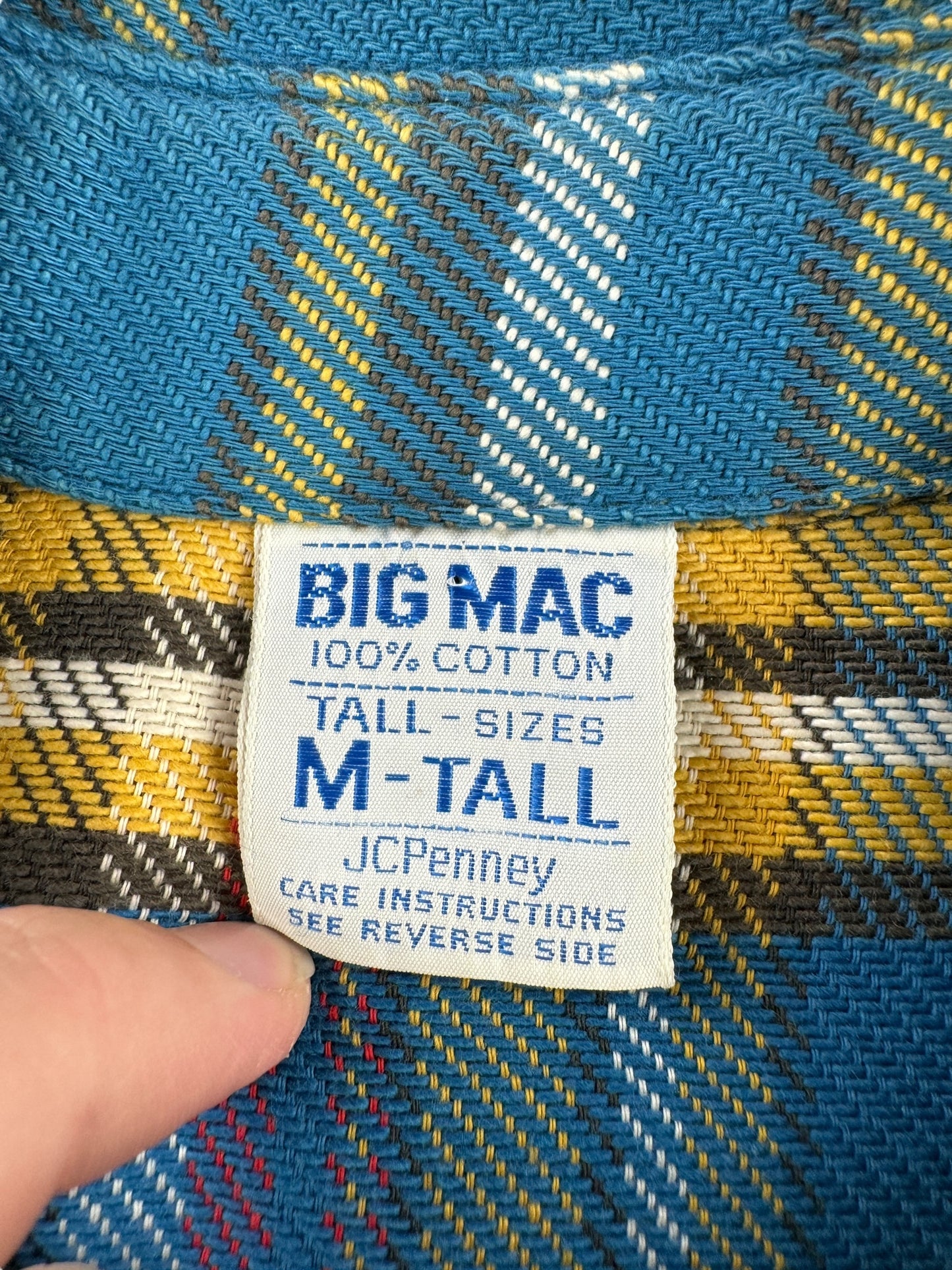 Tag on Vintage Big Mac Cotton Flannel SZ L