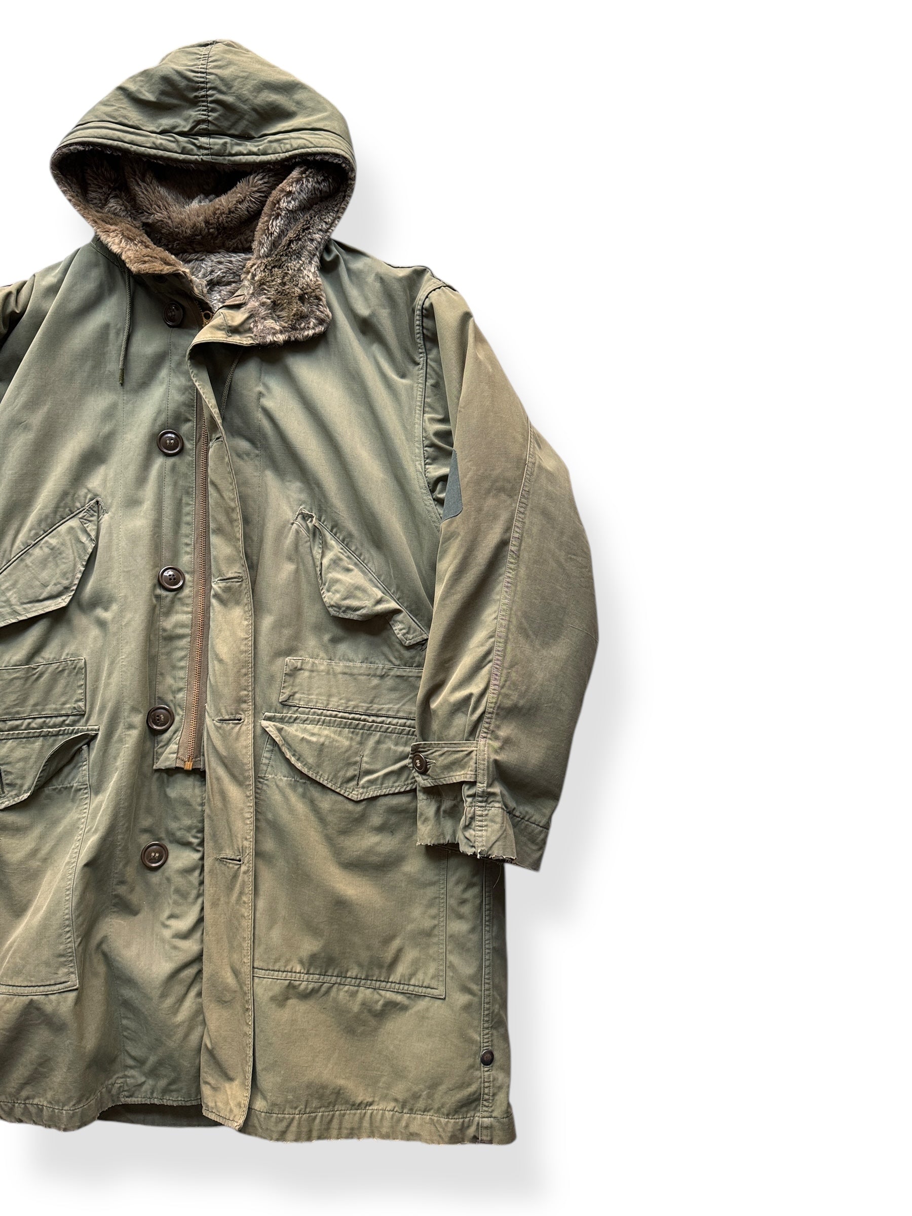 Front Left of Vintage 40s Era M47 Parka SZ L