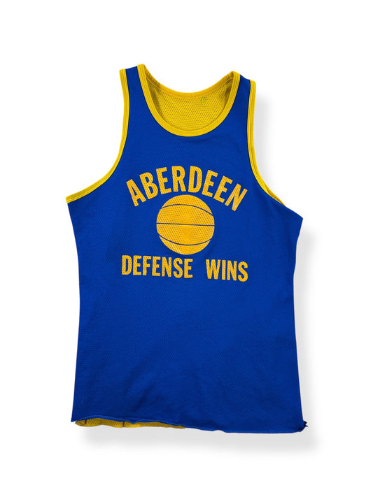 Front of Vintage Aberdeen Defense Wins Basketball Tank Top SZ XL (Fits M/L)