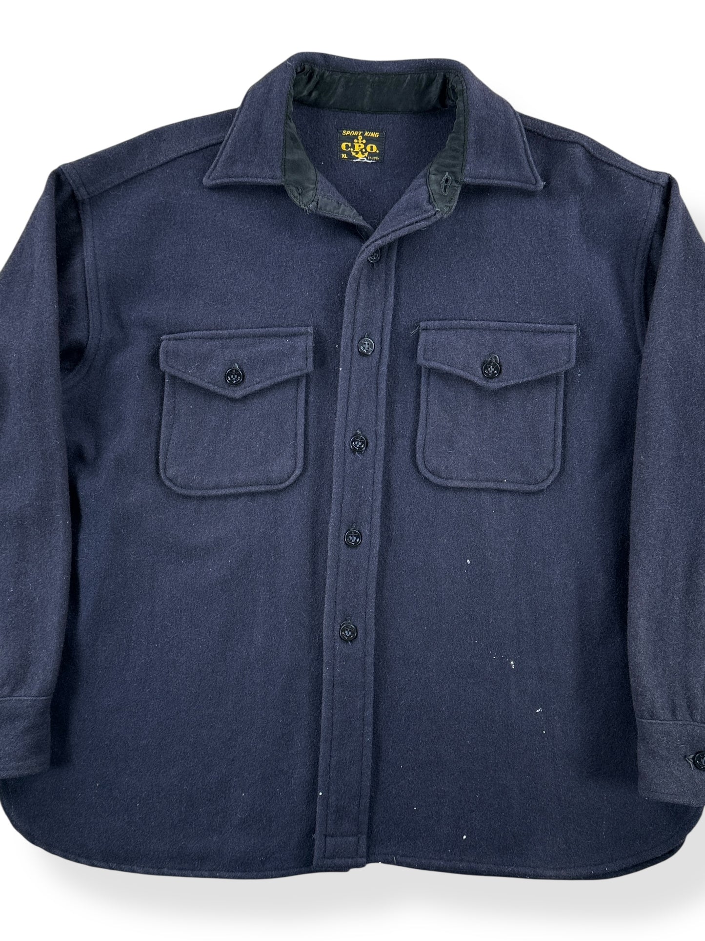 Front Close Up of Vintage Sport King CPO Jacket SZ XL