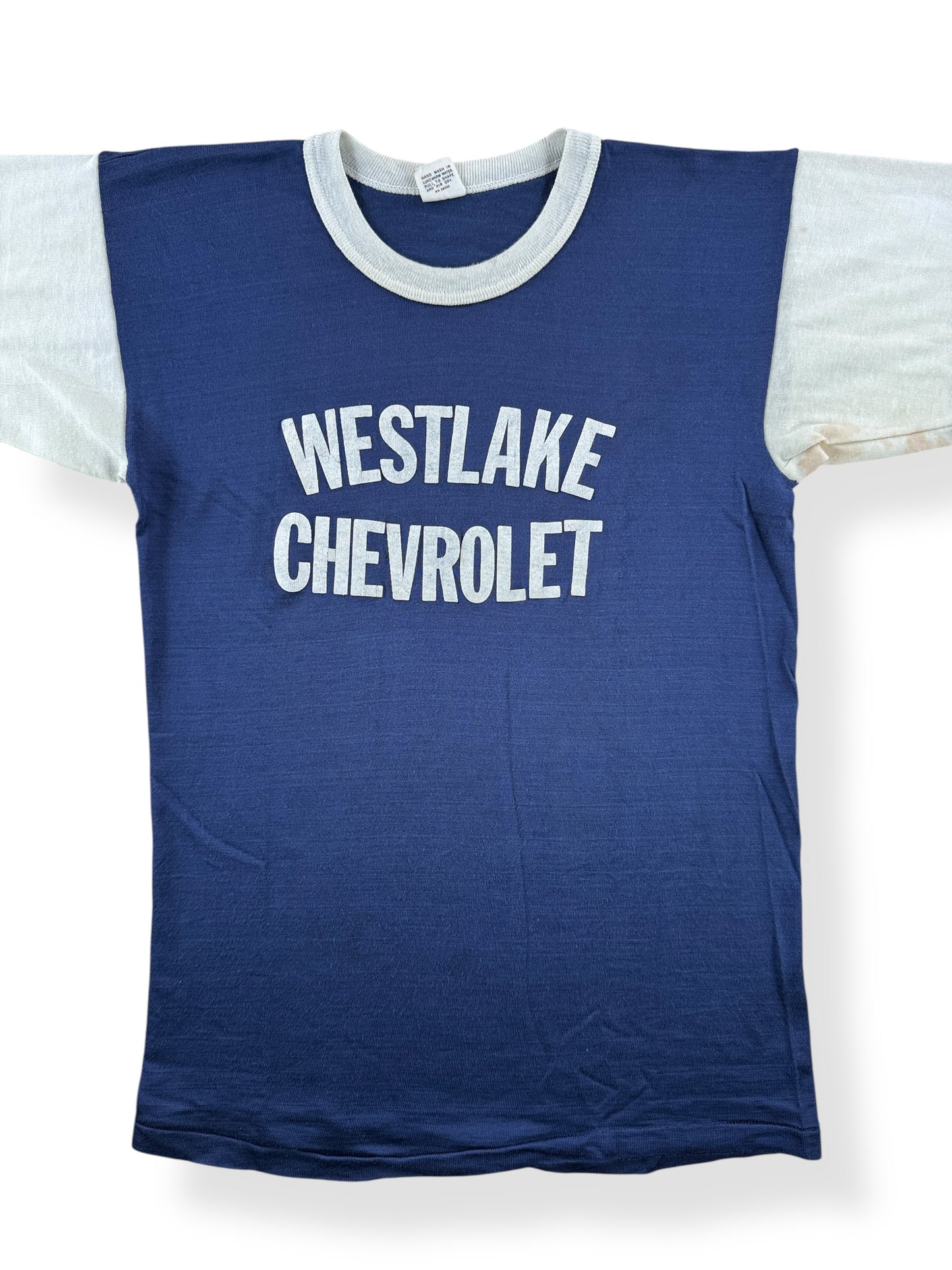 Front Close Up of Vintage Deadstock Durene Chevy Tee SZ M (Fits S)