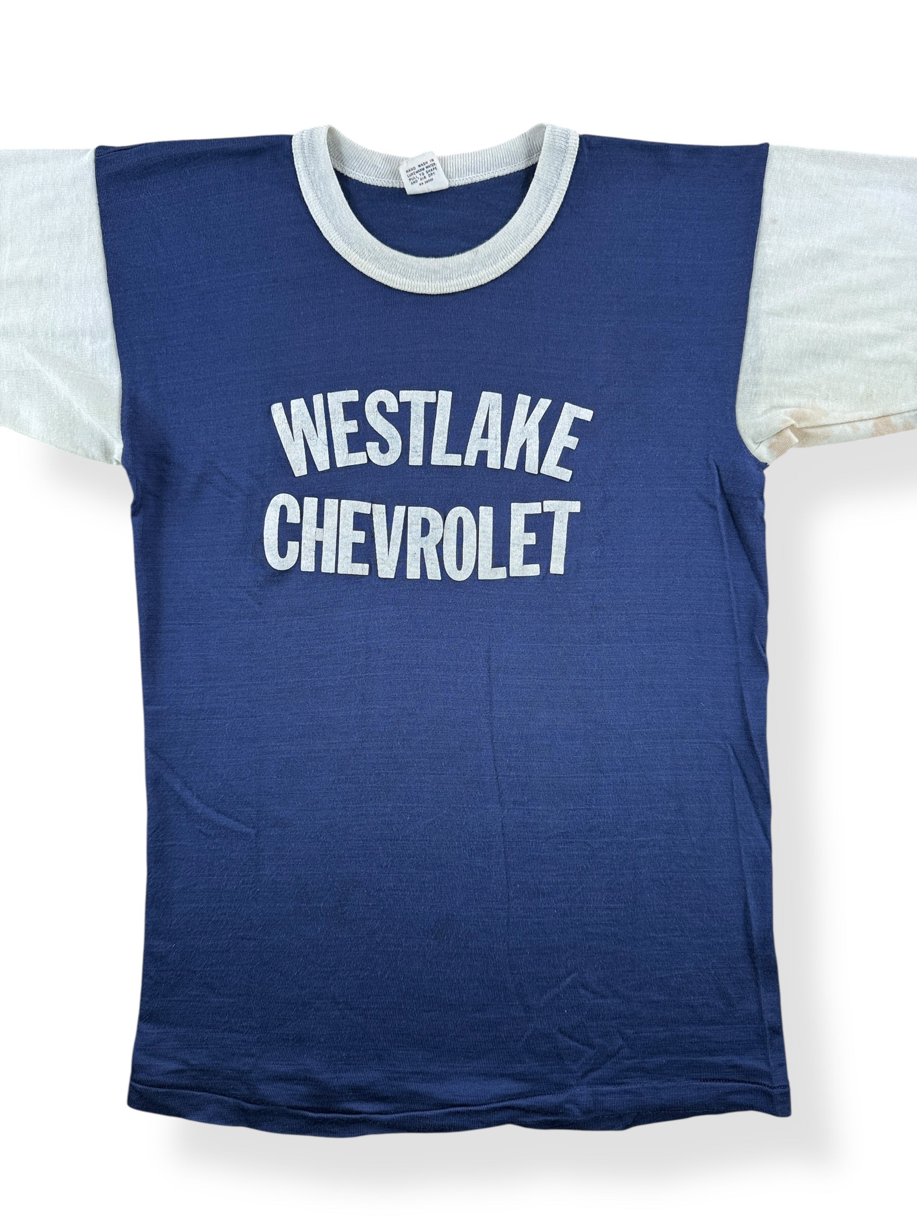 Front Close Up of Vintage Deadstock Durene Chevy Tee SZ M (Fits S)