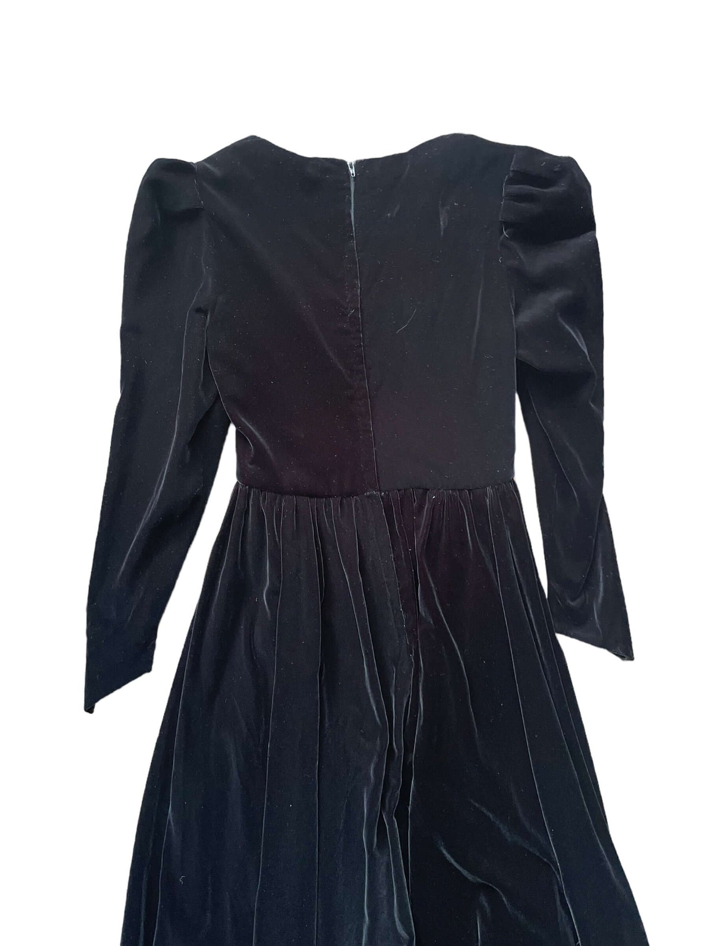 Vintage 1970s Black Velvet Dress |  Barn Owl Vintage Dresses | Seattle Vintage Ladies Clothing