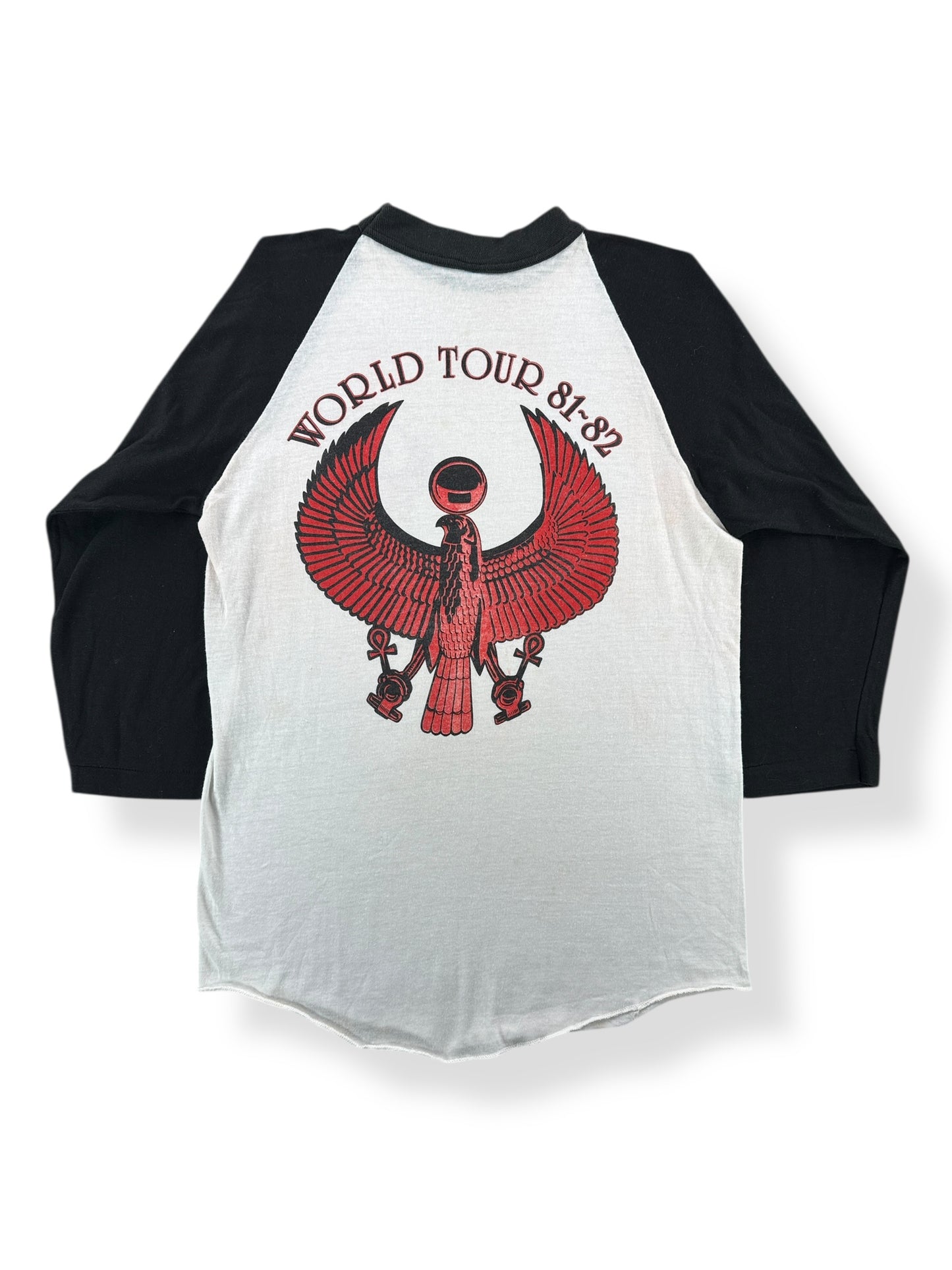 Back of Vintage 1982 Earth Wind And Fire Raglan Tee SZ M (Fits S)