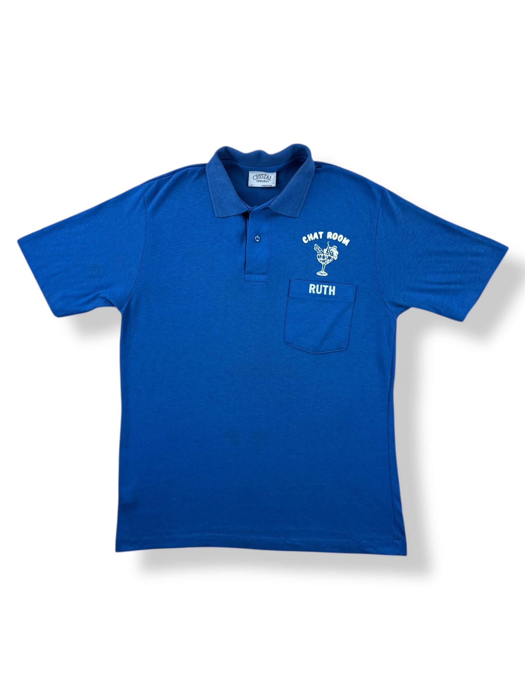 Front of Vintage Carson City Chat Polo Shirt SZ M