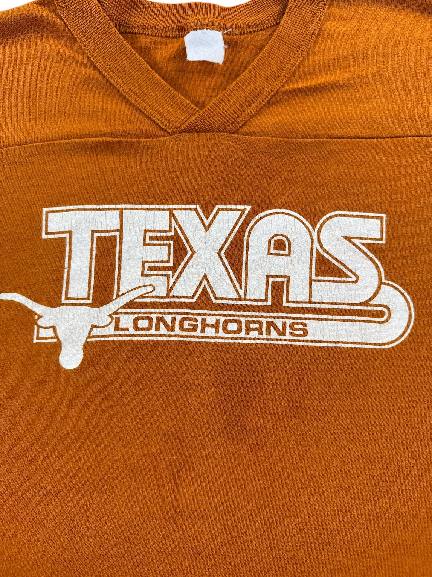 Graphic on Vintage Texas Longhorns Jersey SZ M AS IS
