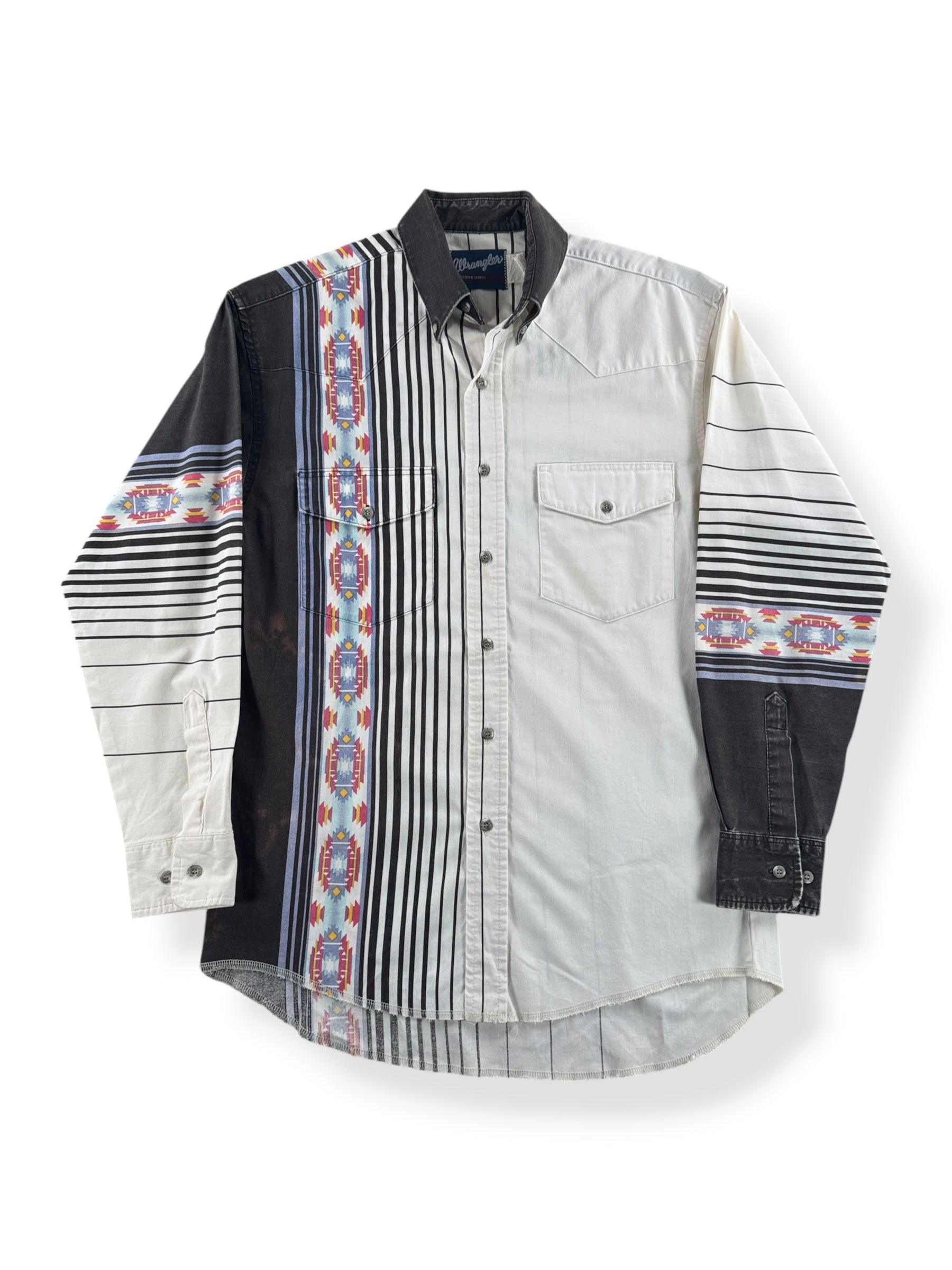 Front of Vintage Wrangler Two Face Brushpopper Shirt SZ M