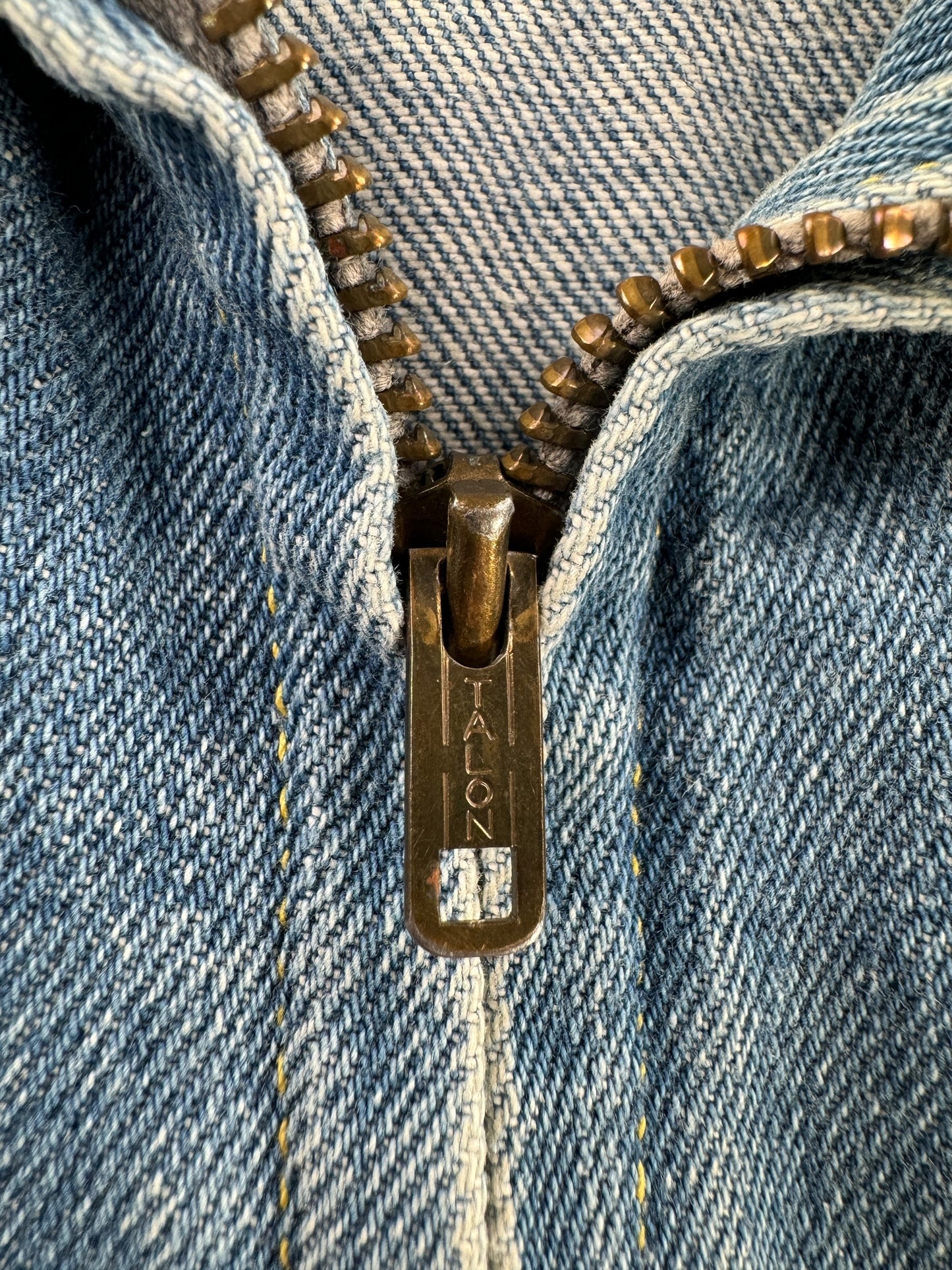 Zipper on Vintage Lee Denim Jacket SZ M