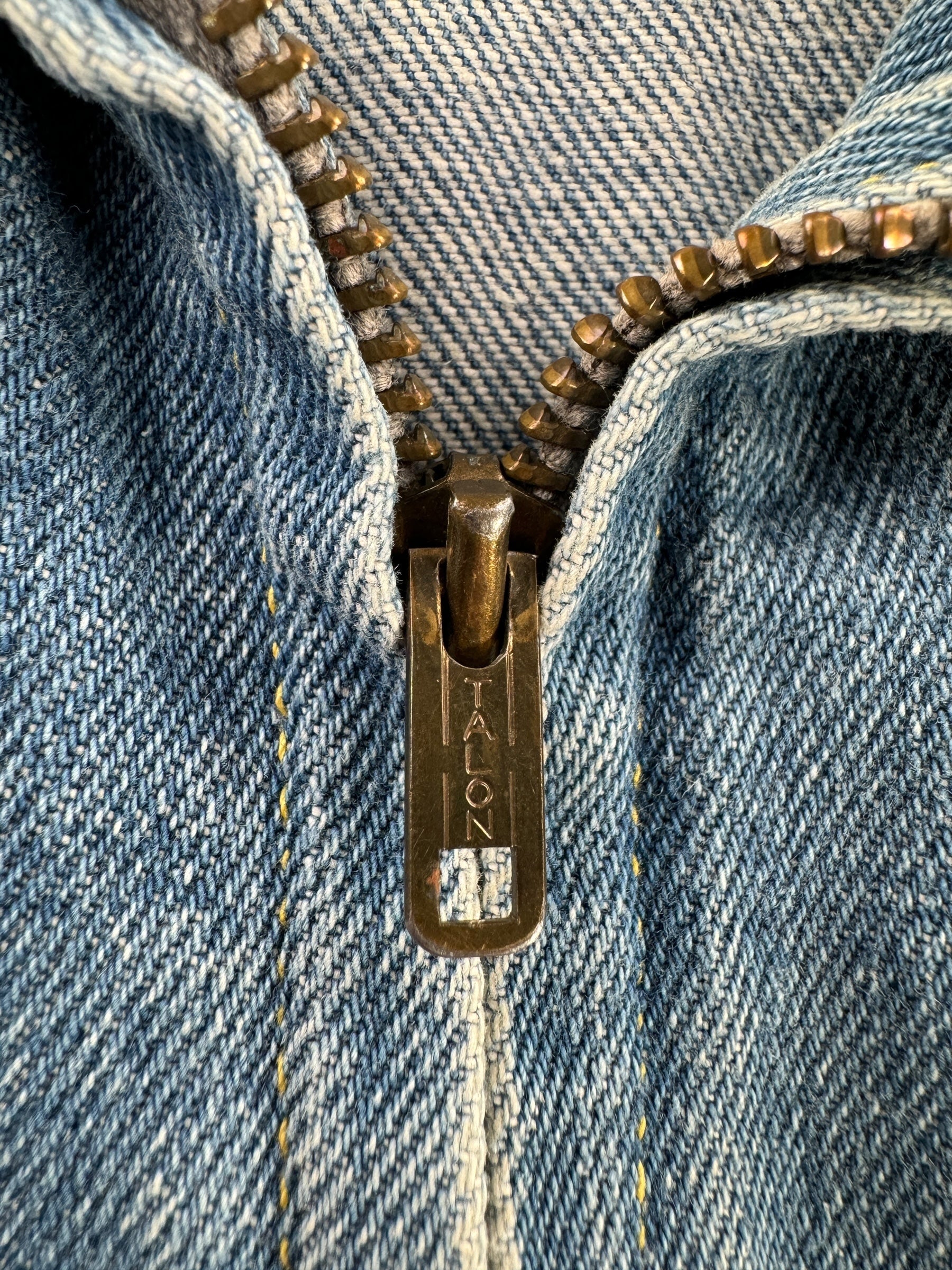 Zipper on Vintage Lee Denim Jacket SZ M